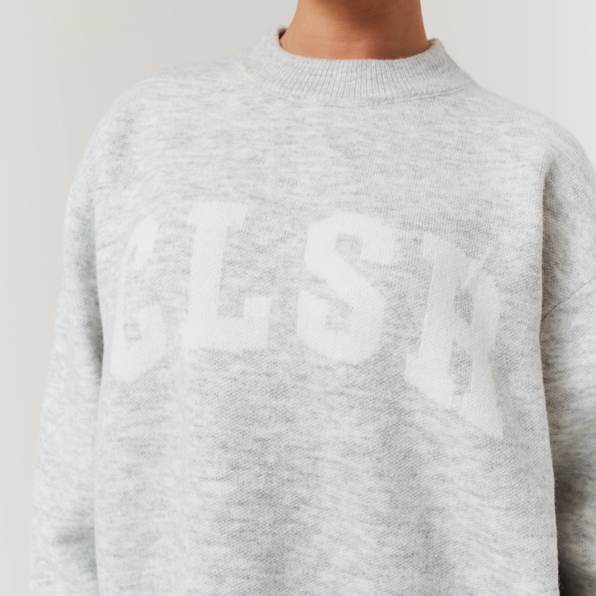 Knit Crewneck | Light Grey Marl
