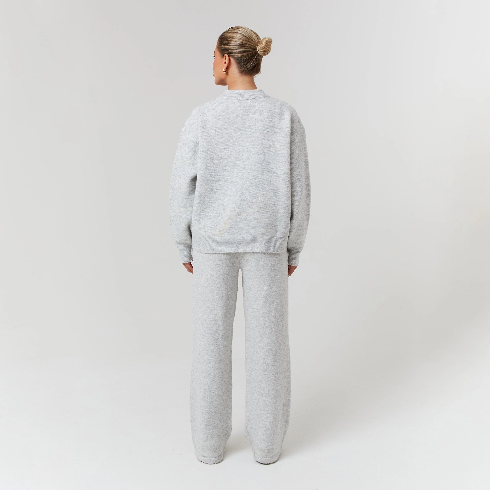 Knit Crewneck | Light Grey Marl