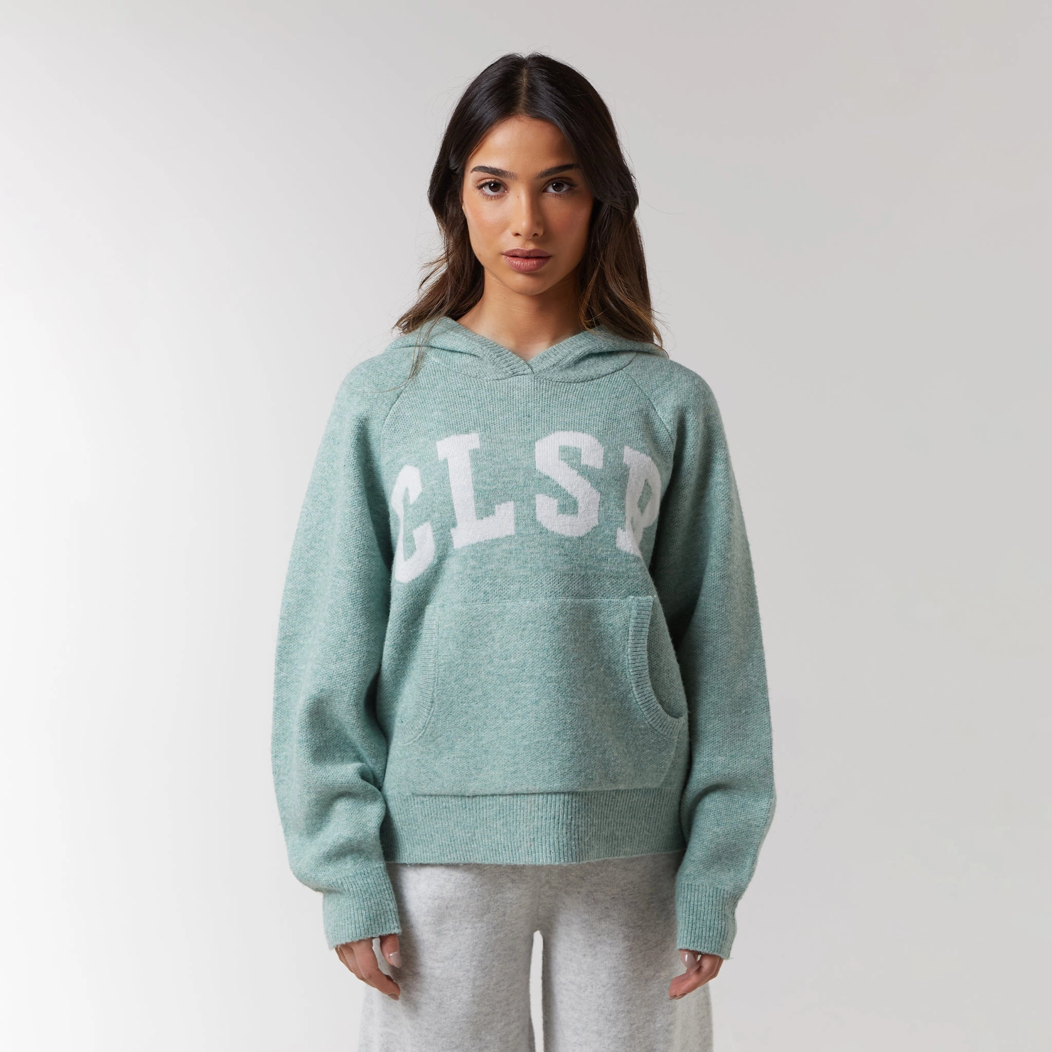 Knit Hoodie | Matcha