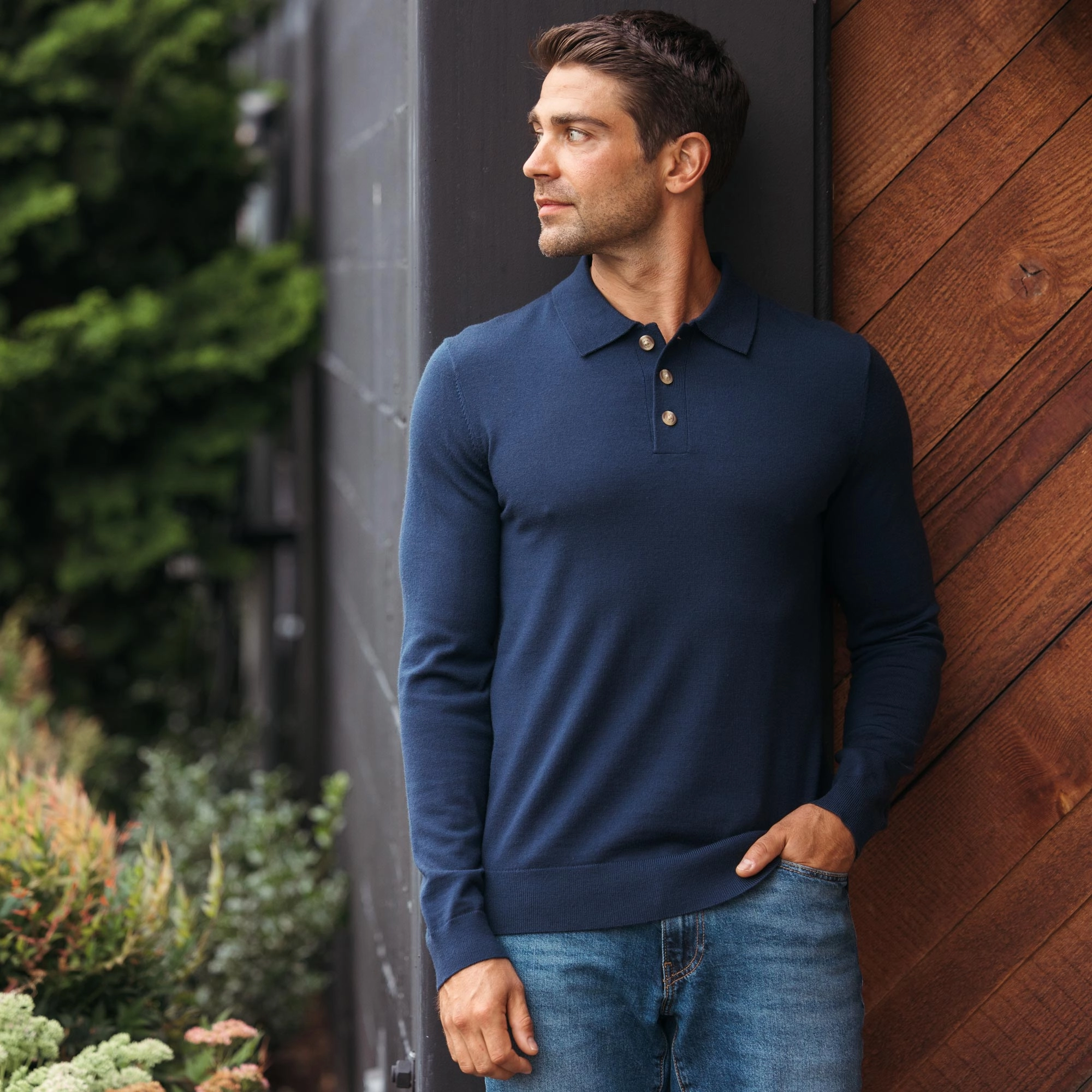 Long Sleeve Polo Sweater