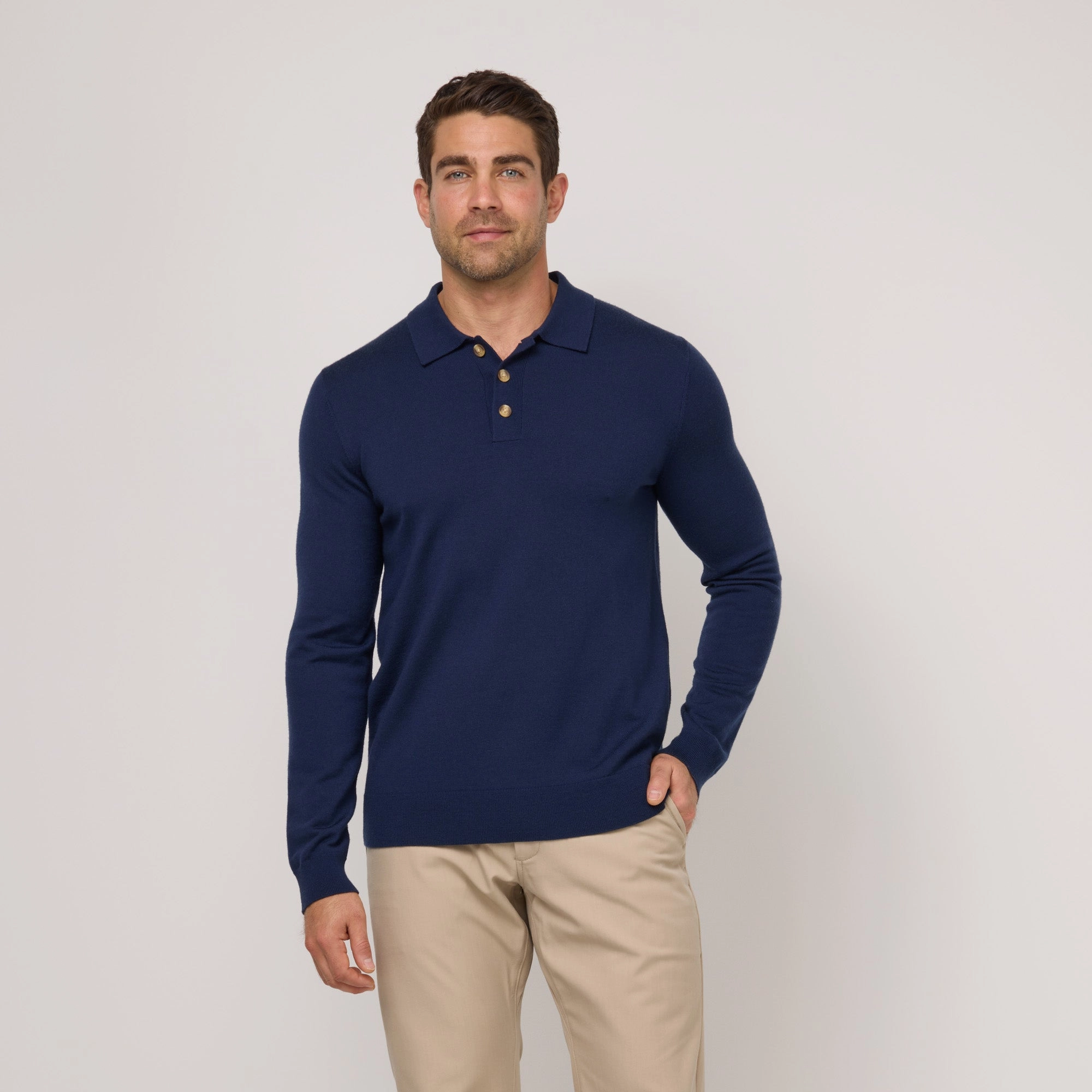 Long Sleeve Polo Sweater