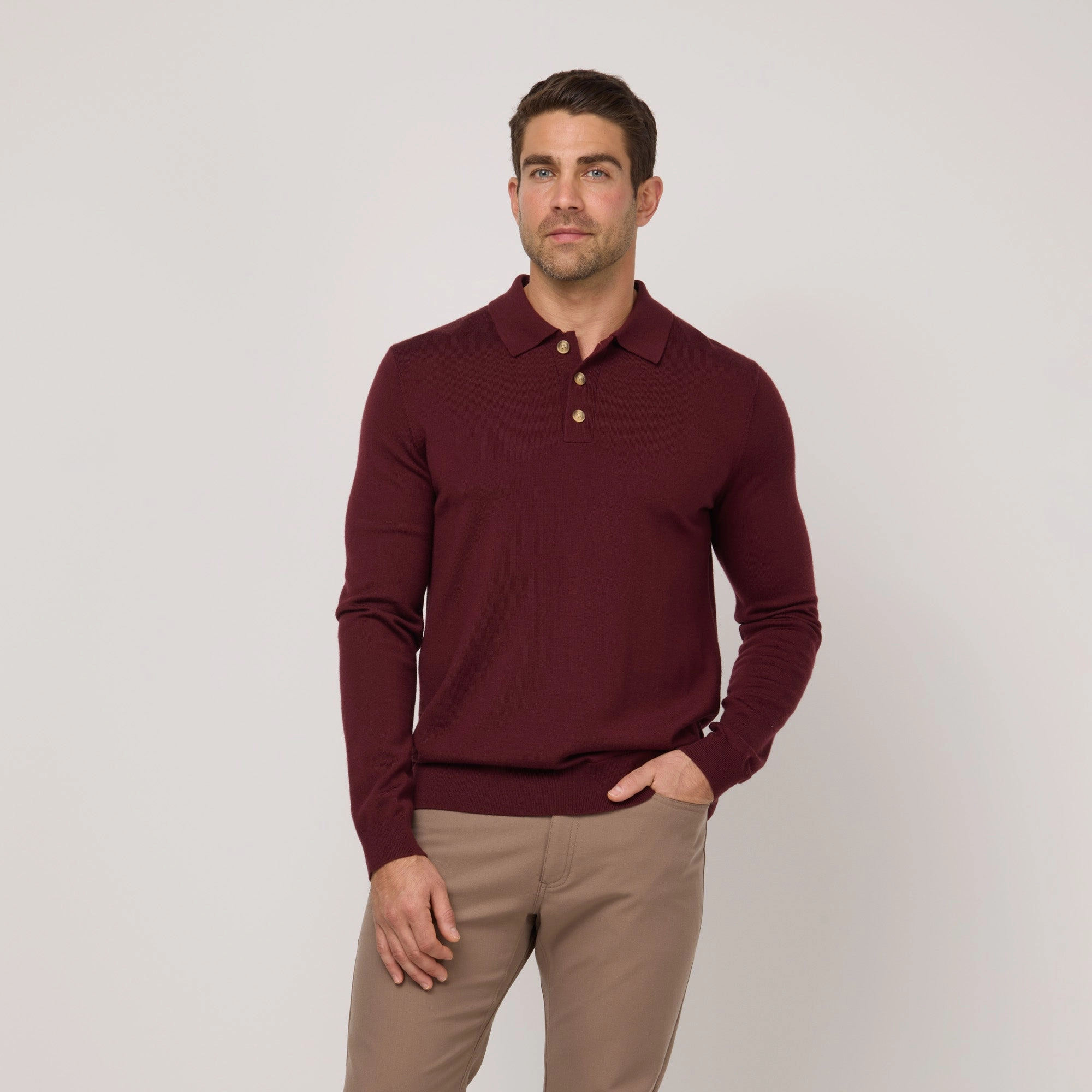 Long Sleeve Polo Sweater