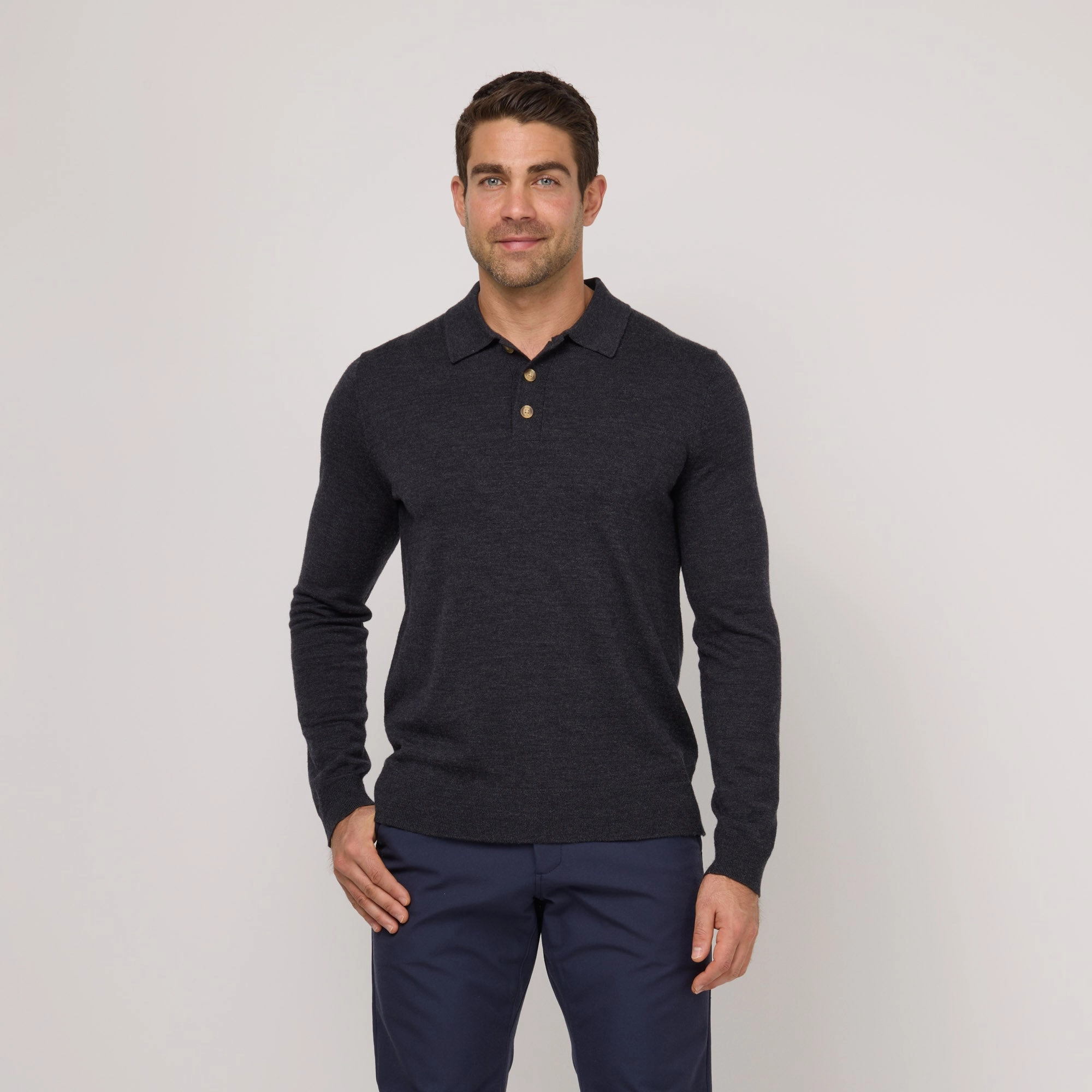 Long Sleeve Polo Sweater