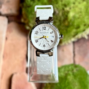 LOUIS VUITTON Tambour Quartz Stainless Steel Rubber Watch