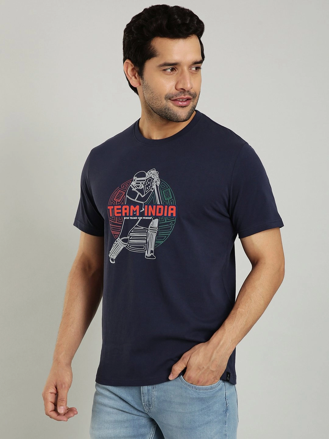 Men Team India Graphic Crew Neck T-Shirt