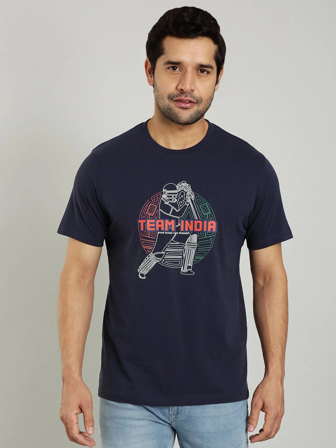 Men Team India Graphic Crew Neck T-Shirt