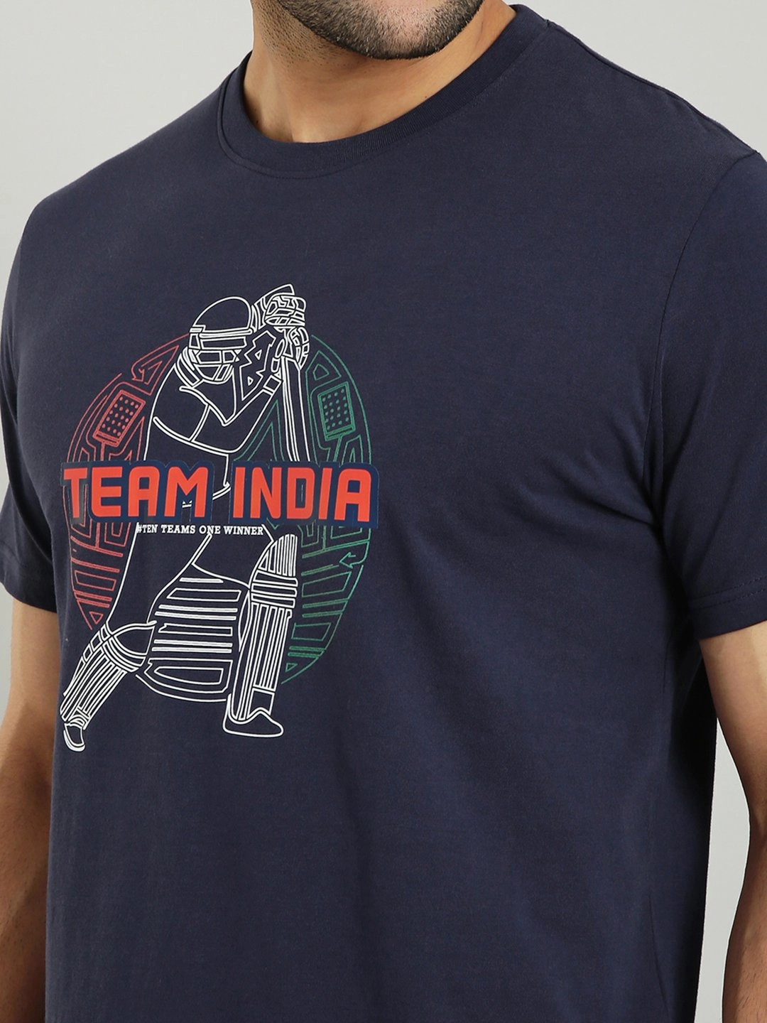 Men Team India Graphic Crew Neck T-Shirt
