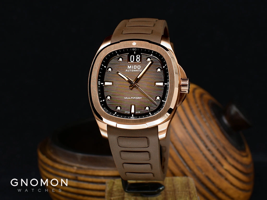 Multifort TV Big Date Rose Gold - Rubber Ref. M049.526.37.291.00