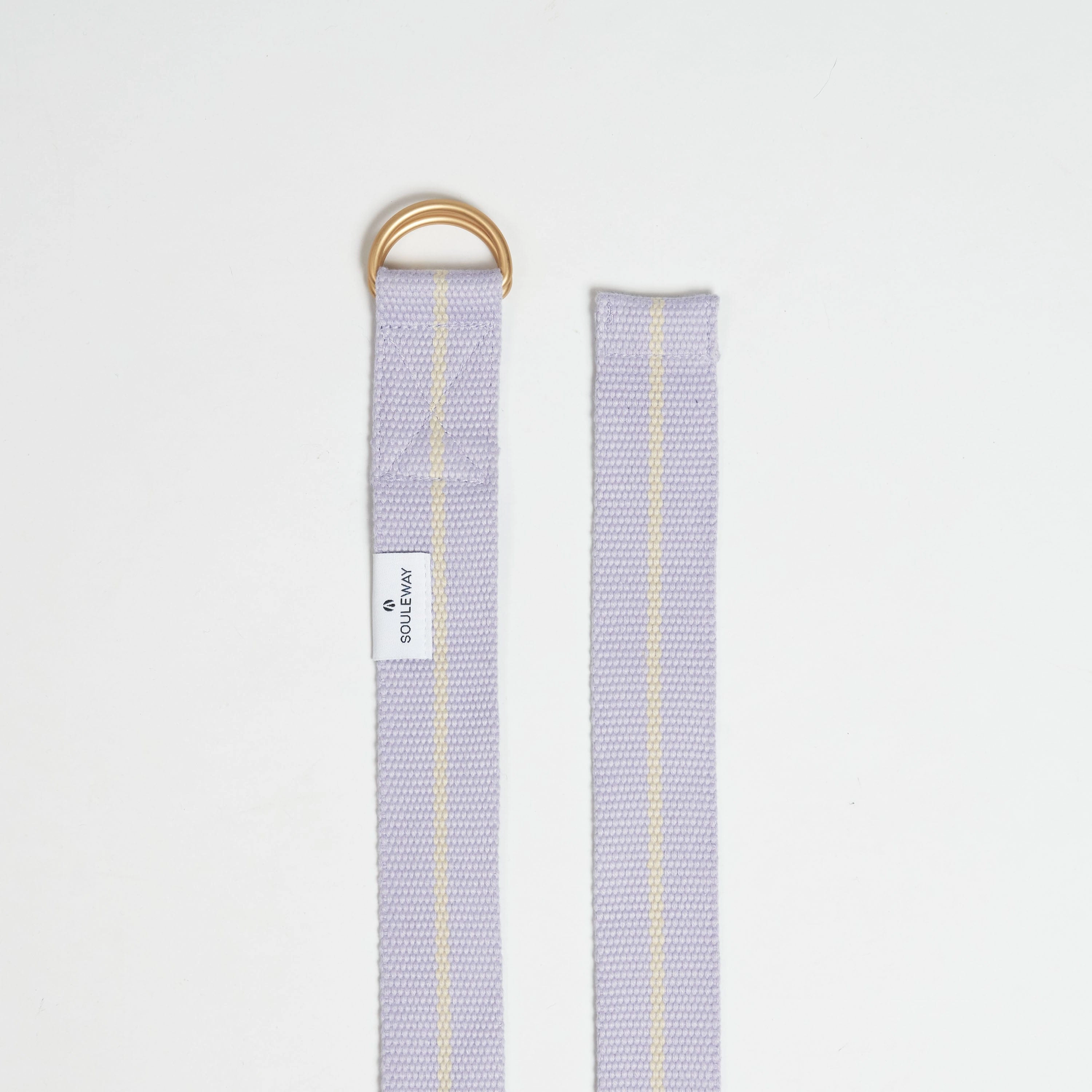 Natural Cotton Yoga Strap | Lavender & Sand