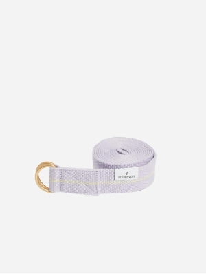 Natural Cotton Yoga Strap | Lavender & Sand