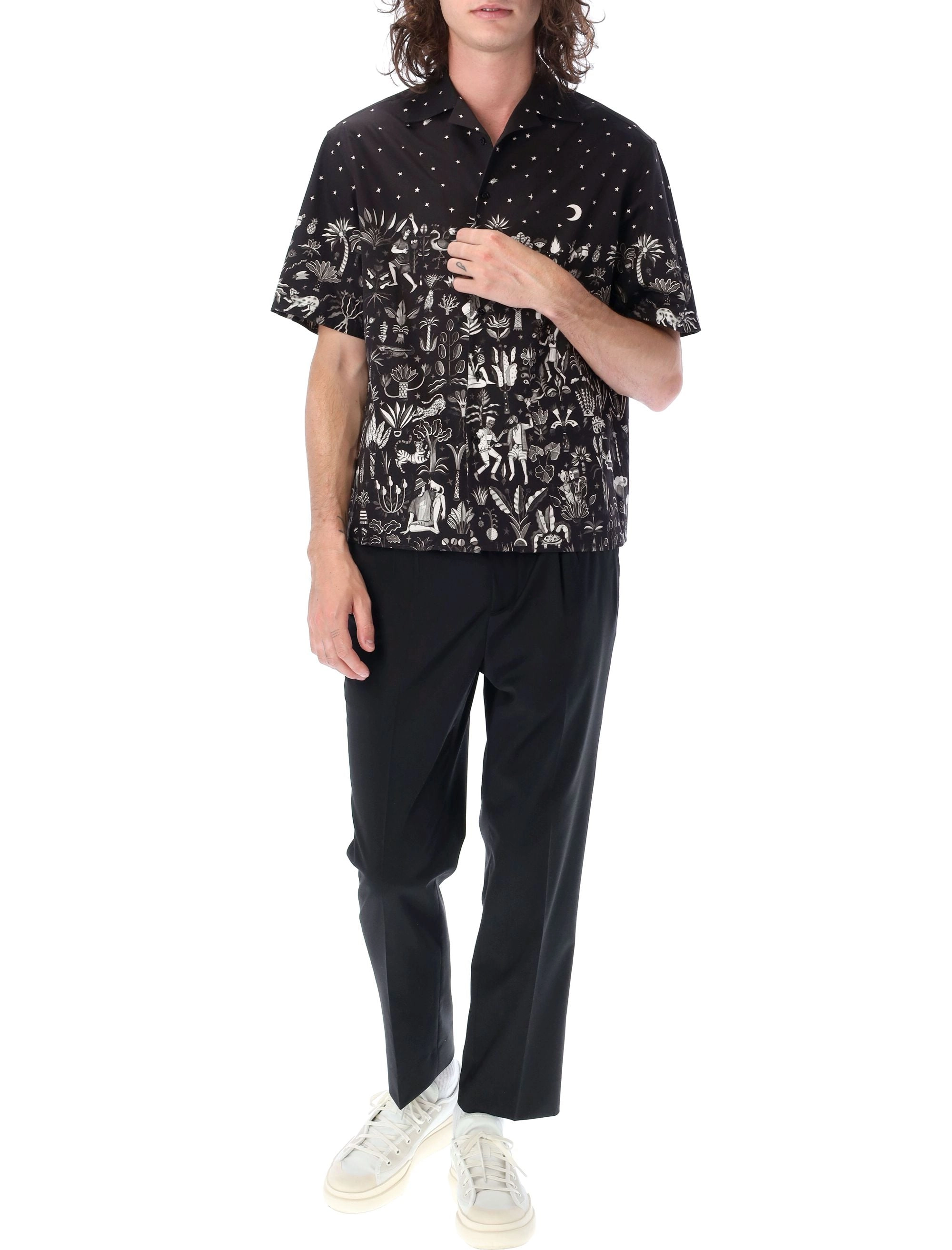 Neil Barrett Graphic Print Short Sleeved Shirt