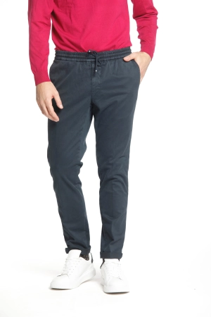 New York Sack men's chino jogger pants in cotton modal stretch regular fit 