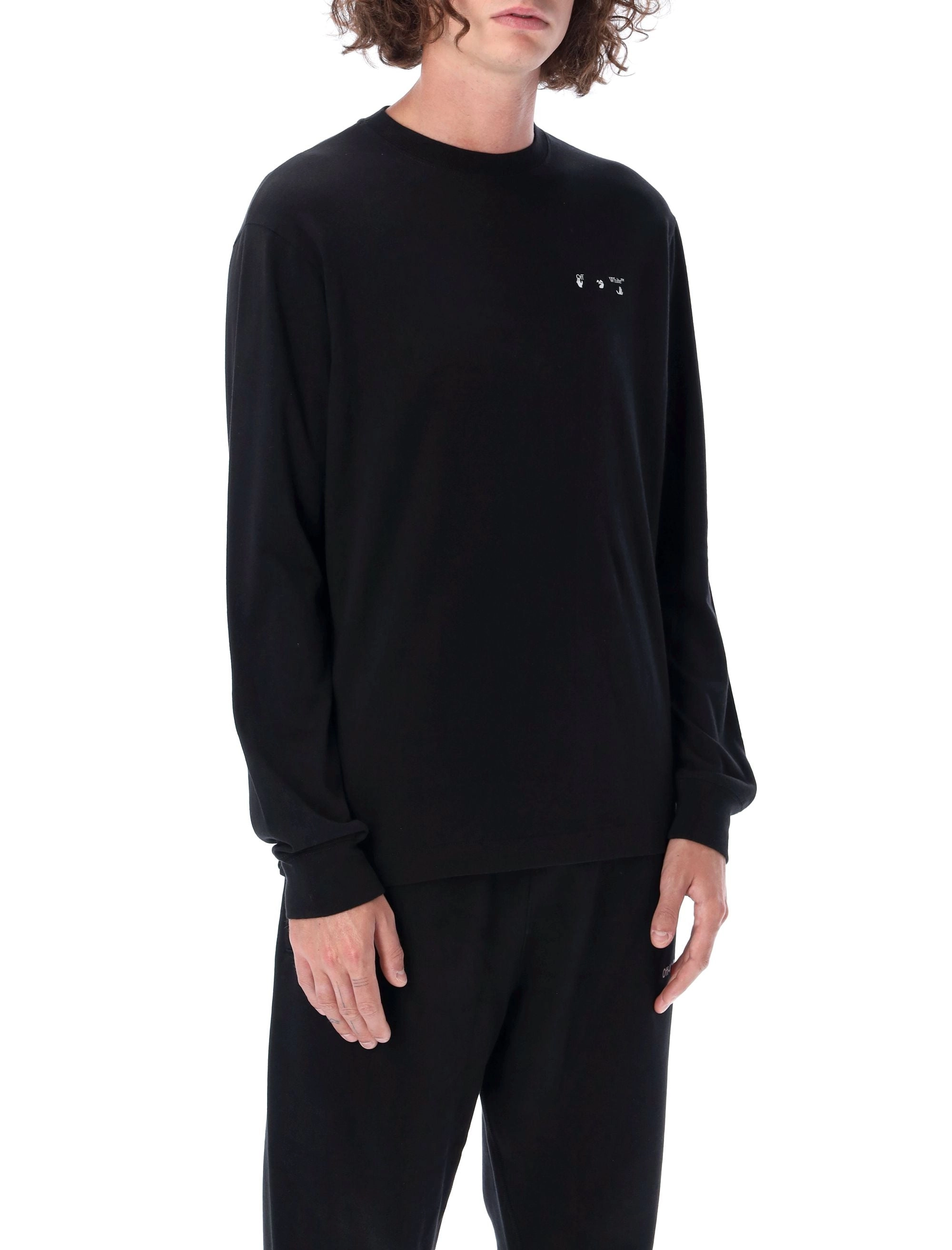 Off-White Logo Printed Long-Sleeved T-Shirt