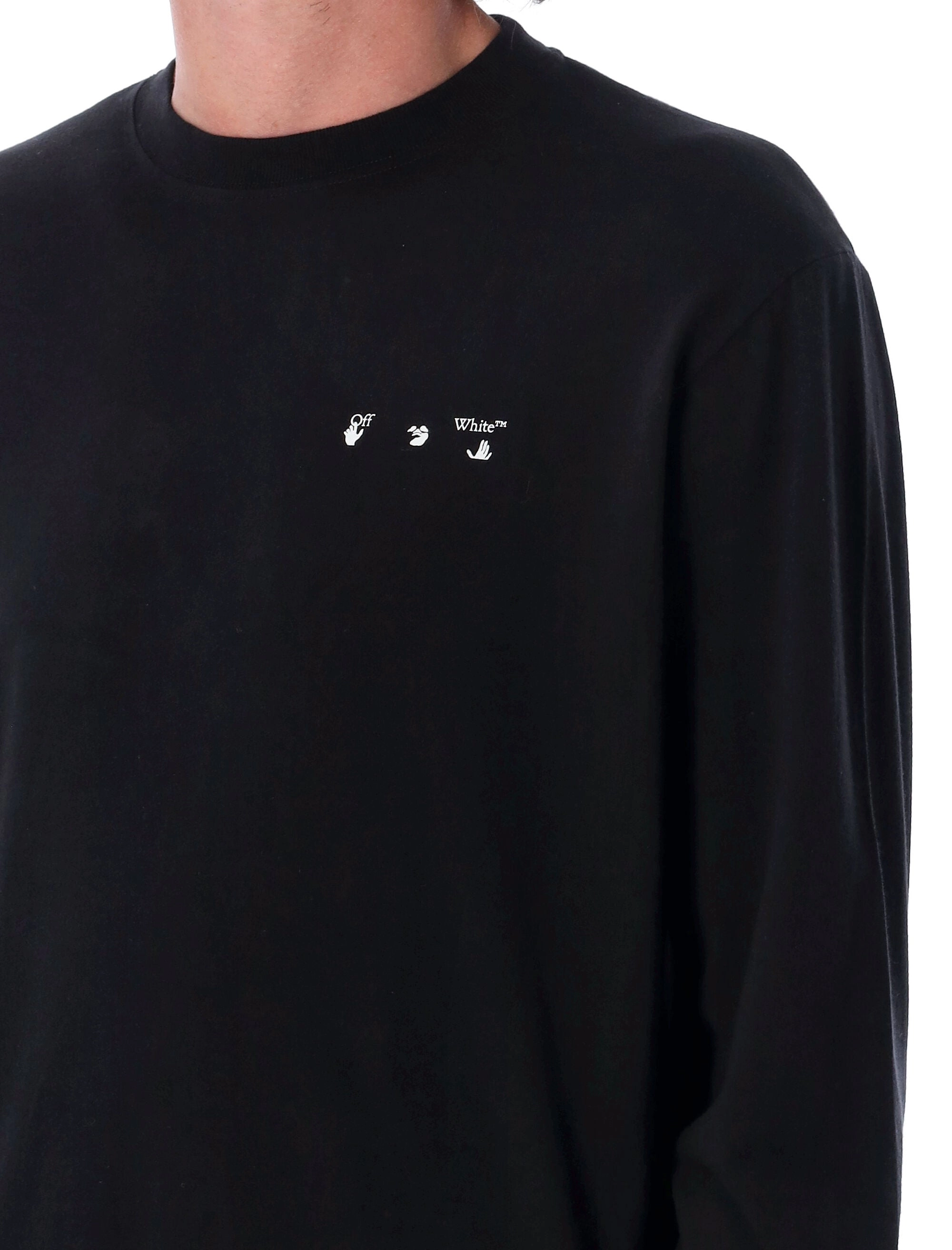 Off-White Logo Printed Long-Sleeved T-Shirt