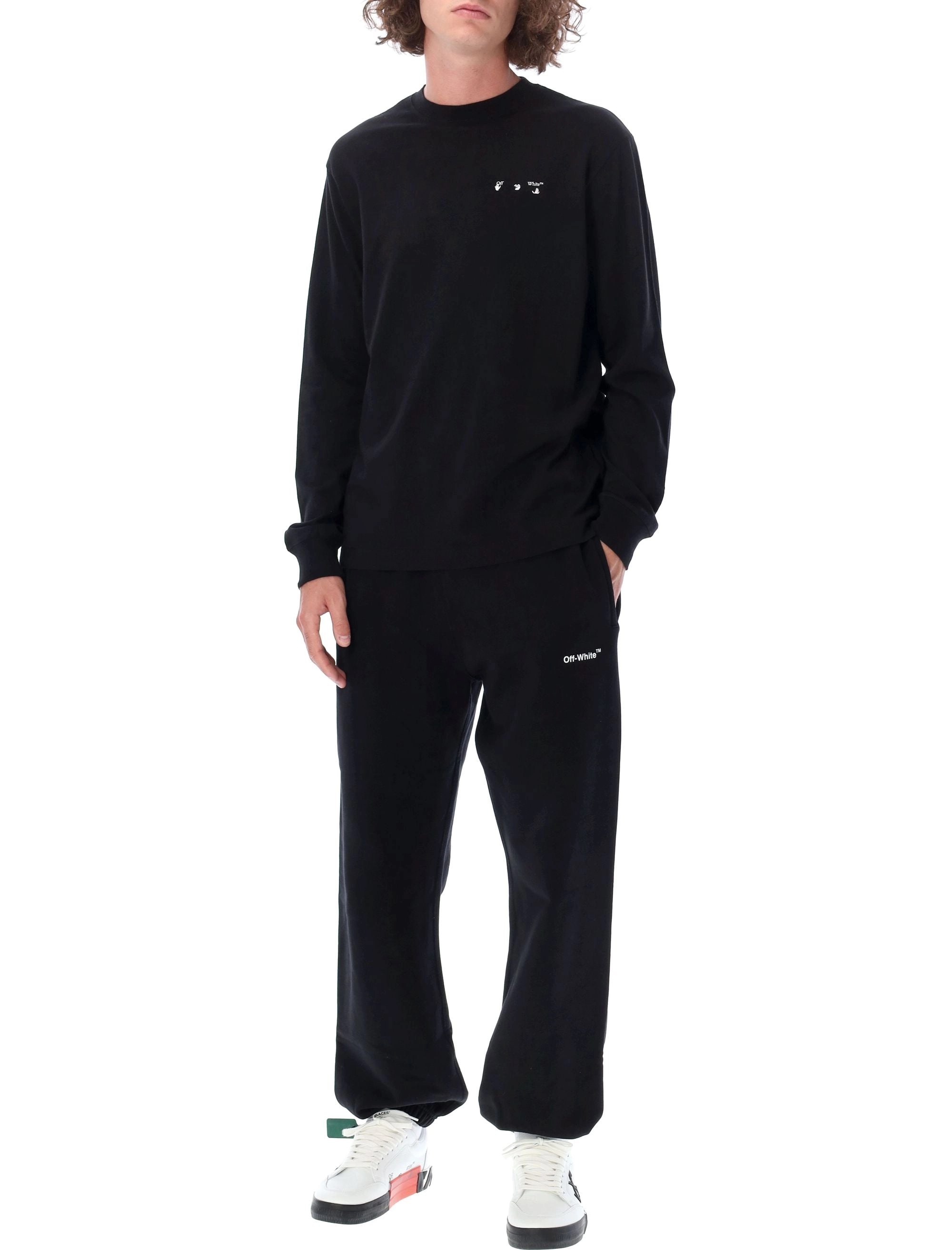Off-White Logo Printed Long-Sleeved T-Shirt