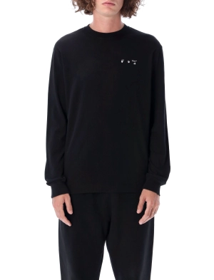 Off-White Logo Printed Long-Sleeved T-Shirt