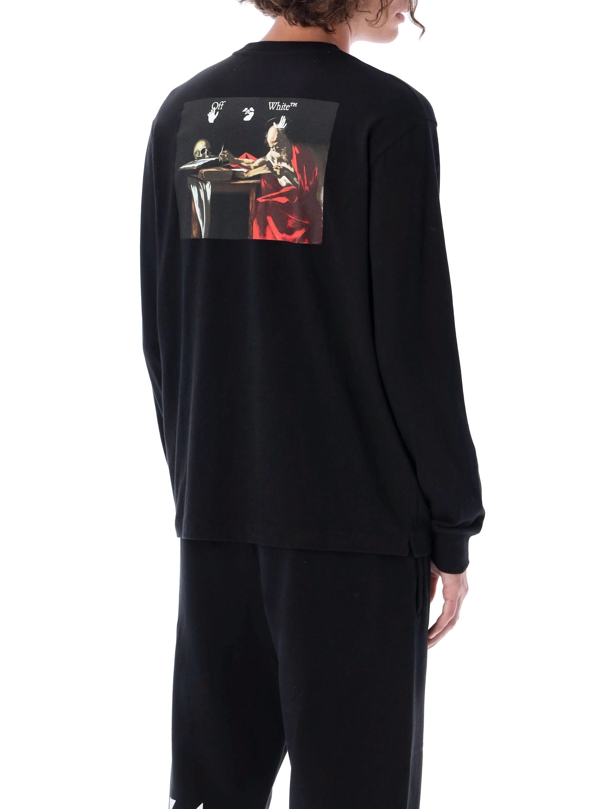 Off-White Logo Printed Long-Sleeved T-Shirt