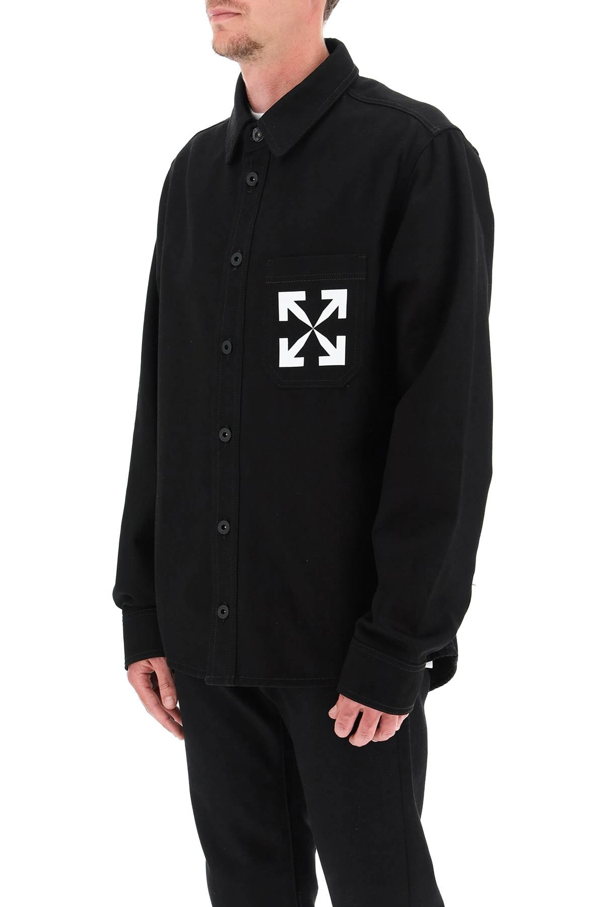 Off-White Single Arrow Long-Sleeved Denim Shirt