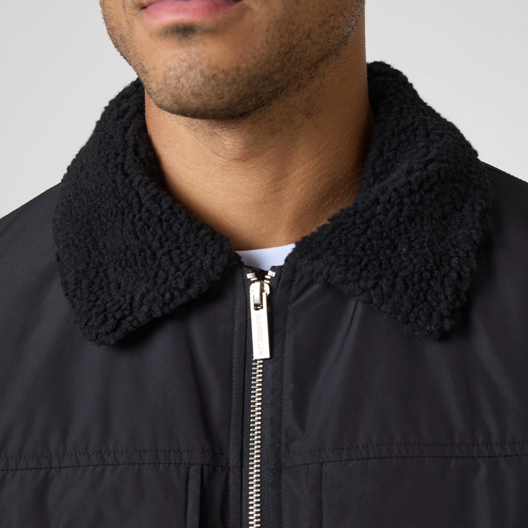 Padded Nylon Smart Jacket | Black