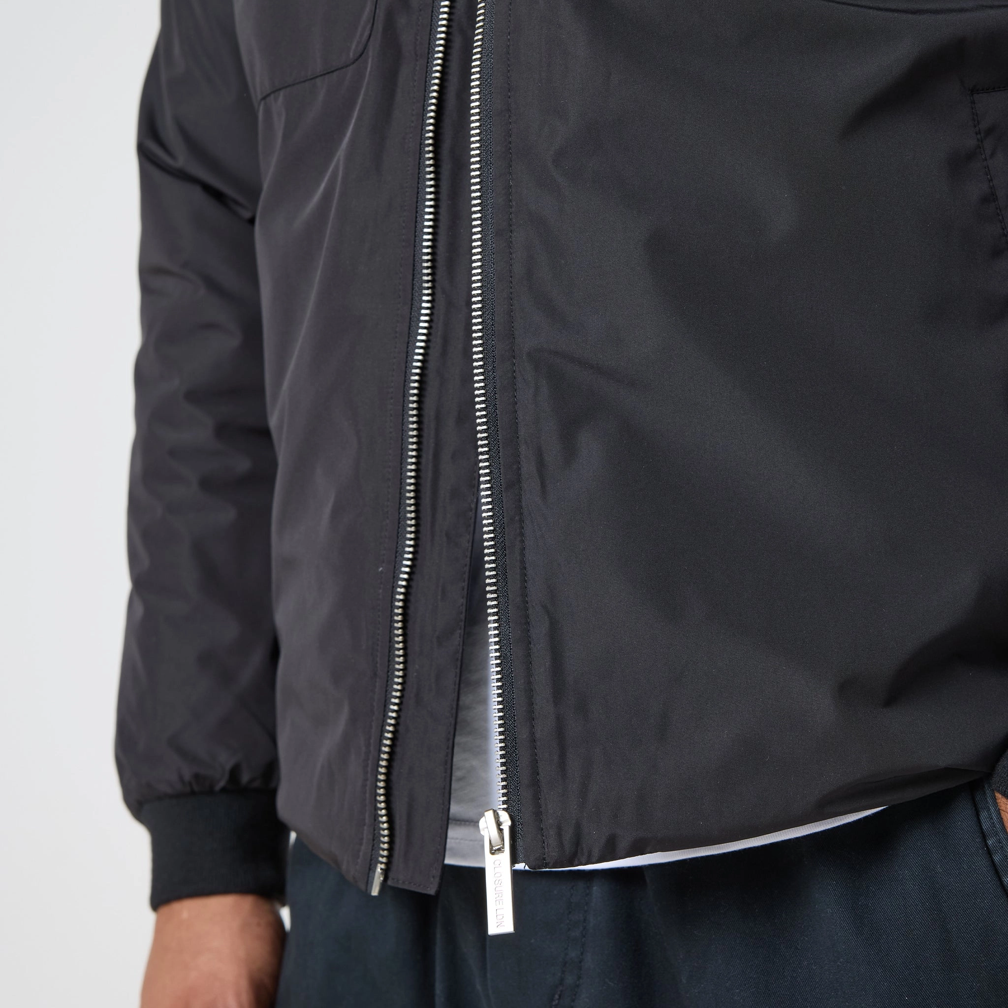 Padded Nylon Smart Jacket | Black
