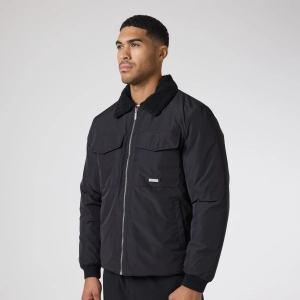Padded Nylon Smart Jacket | Black