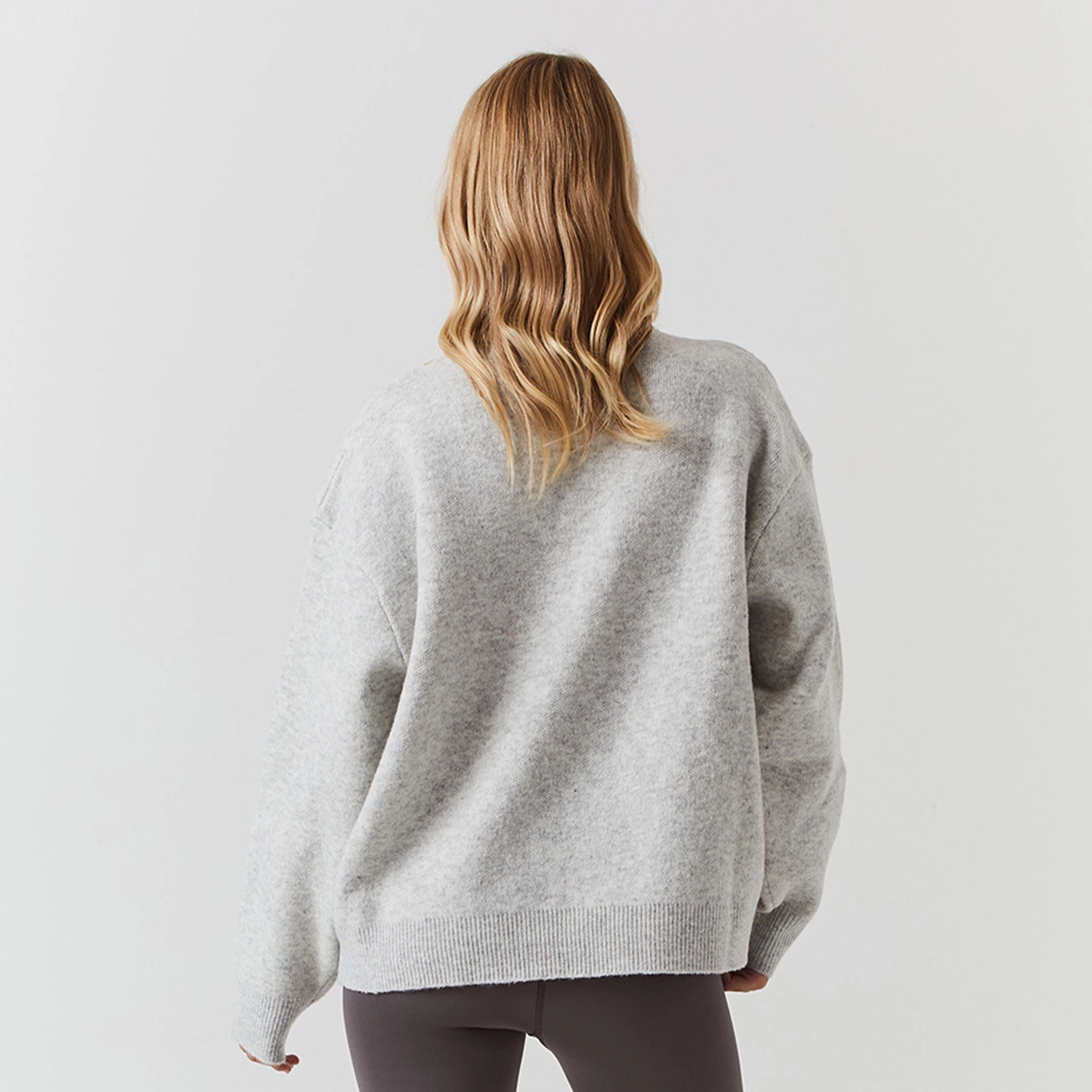 Paris Knit Sweatshirt | Light Grey Marl