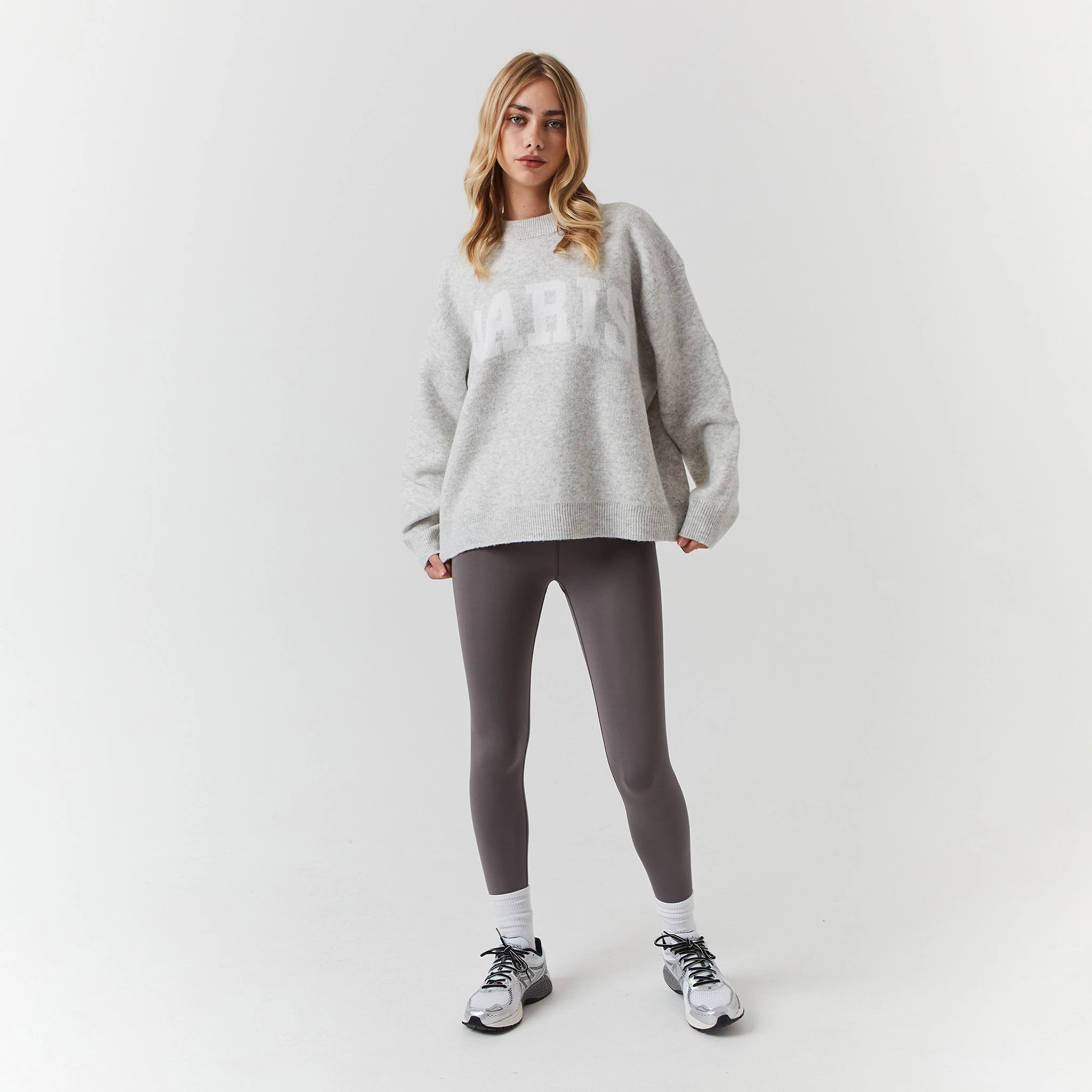 Paris Knit Sweatshirt | Light Grey Marl