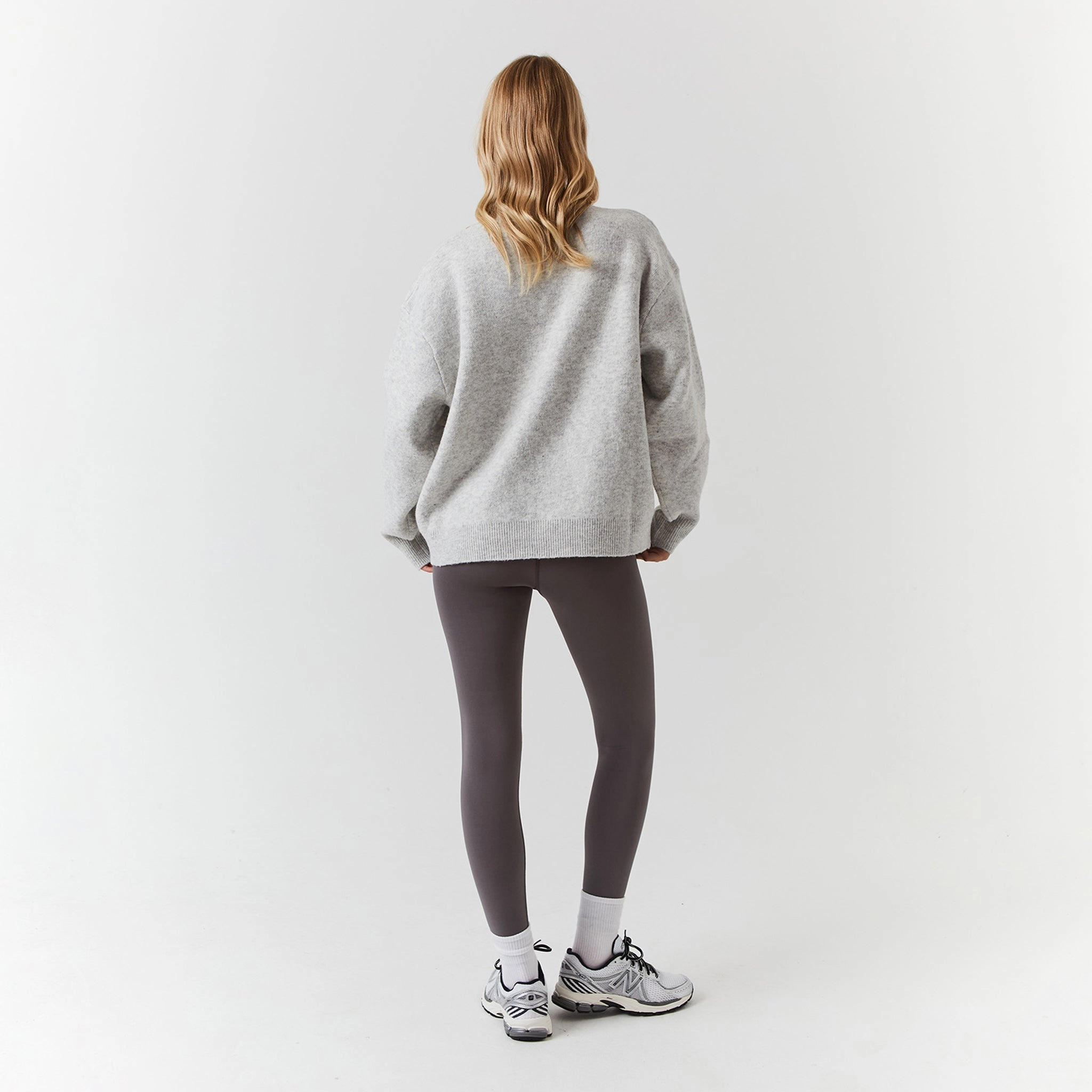 Paris Knit Sweatshirt | Light Grey Marl