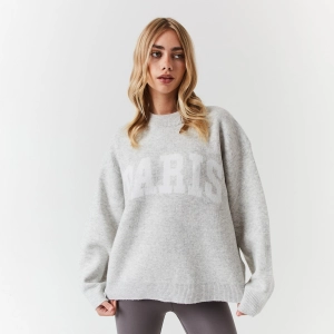 Paris Knit Sweatshirt | Light Grey Marl