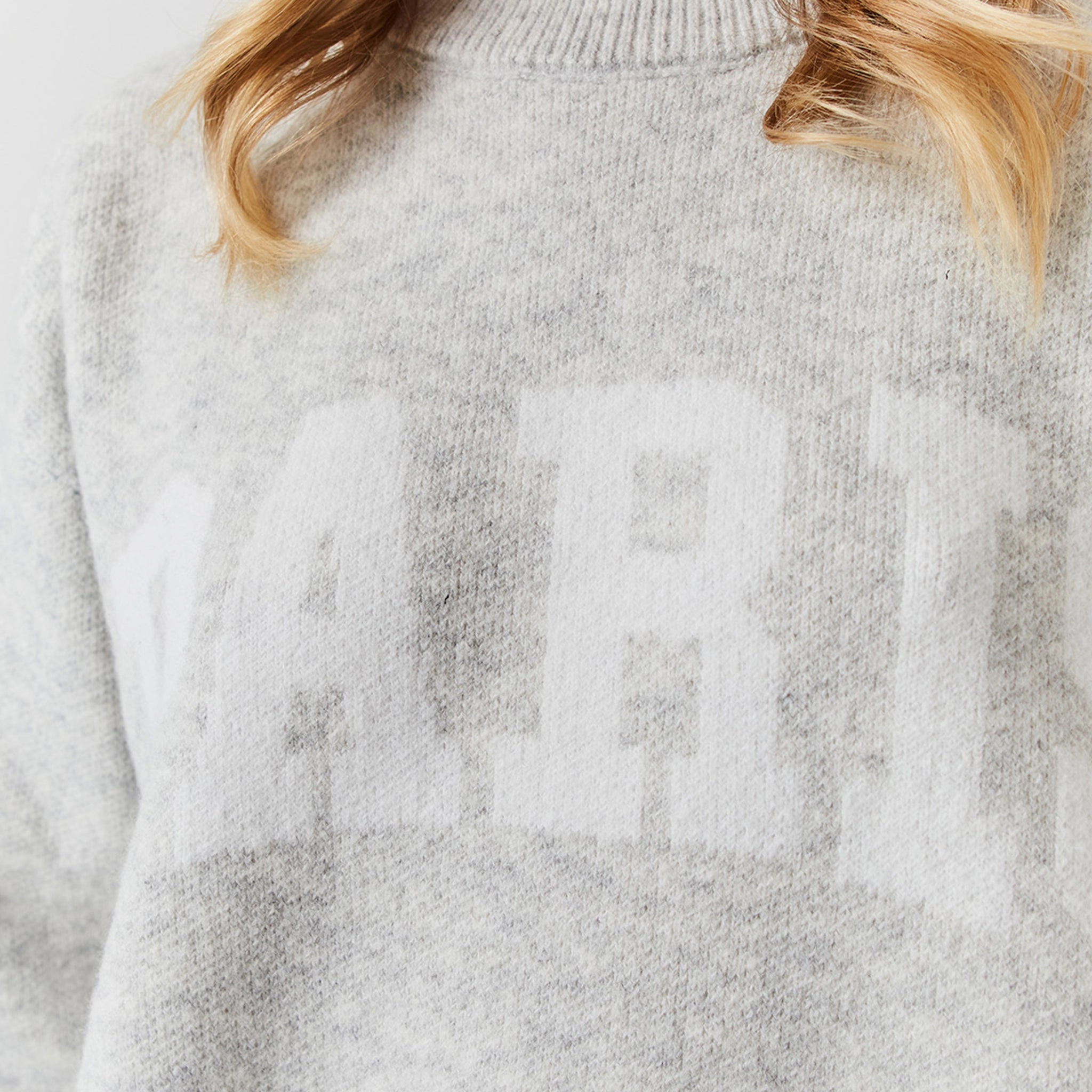Paris Knit Sweatshirt | Light Grey Marl