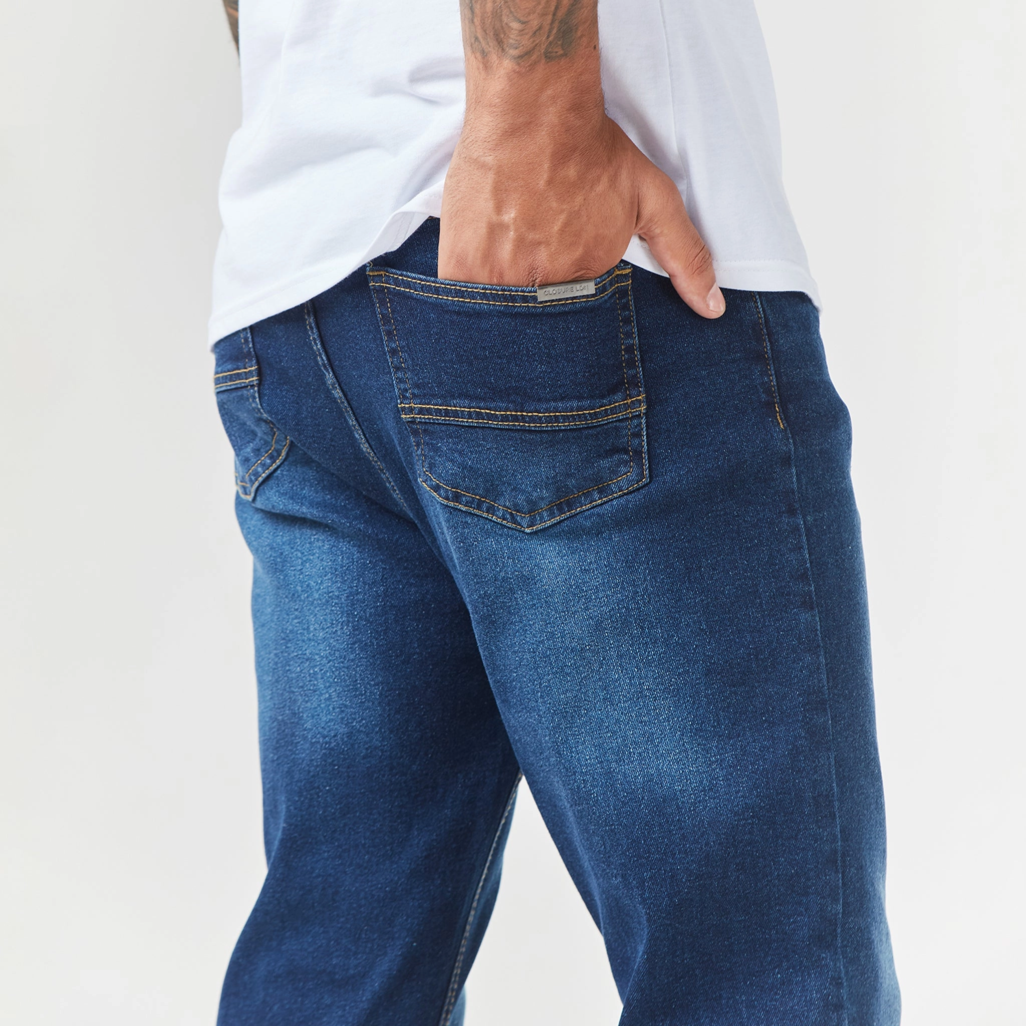 Regular Fit Denim Jean | Sand Blue Wash