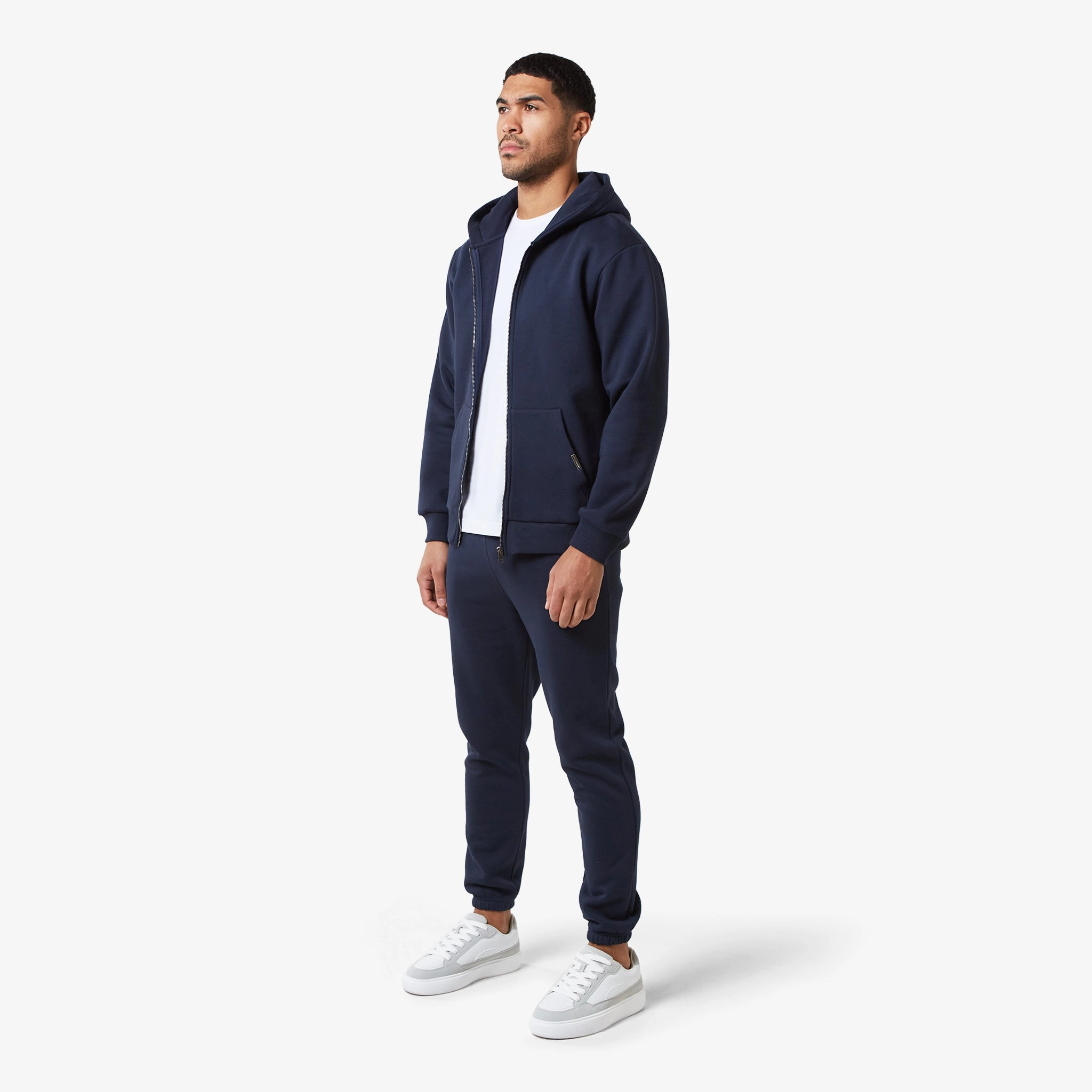 Relaxed Full Zip Hoodie | Navy