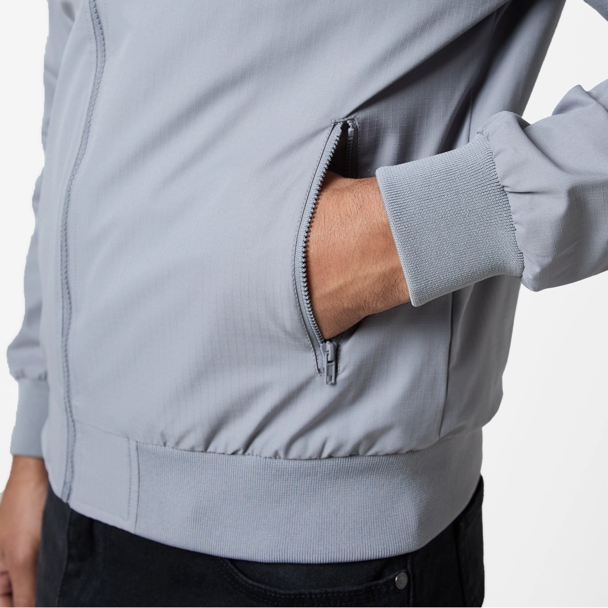 Ripstop Bomber Jacket | Frost Grey