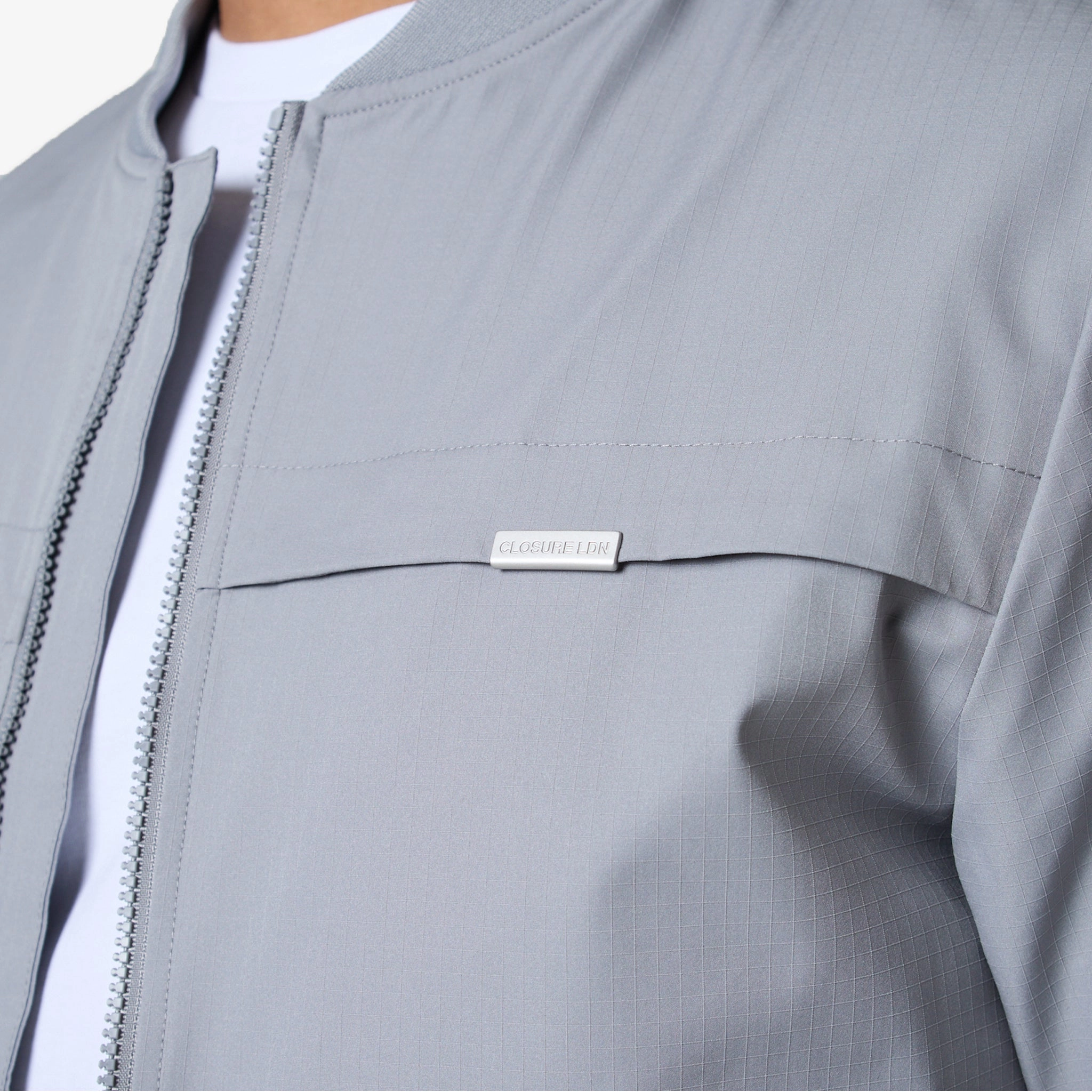 Ripstop Bomber Jacket | Frost Grey