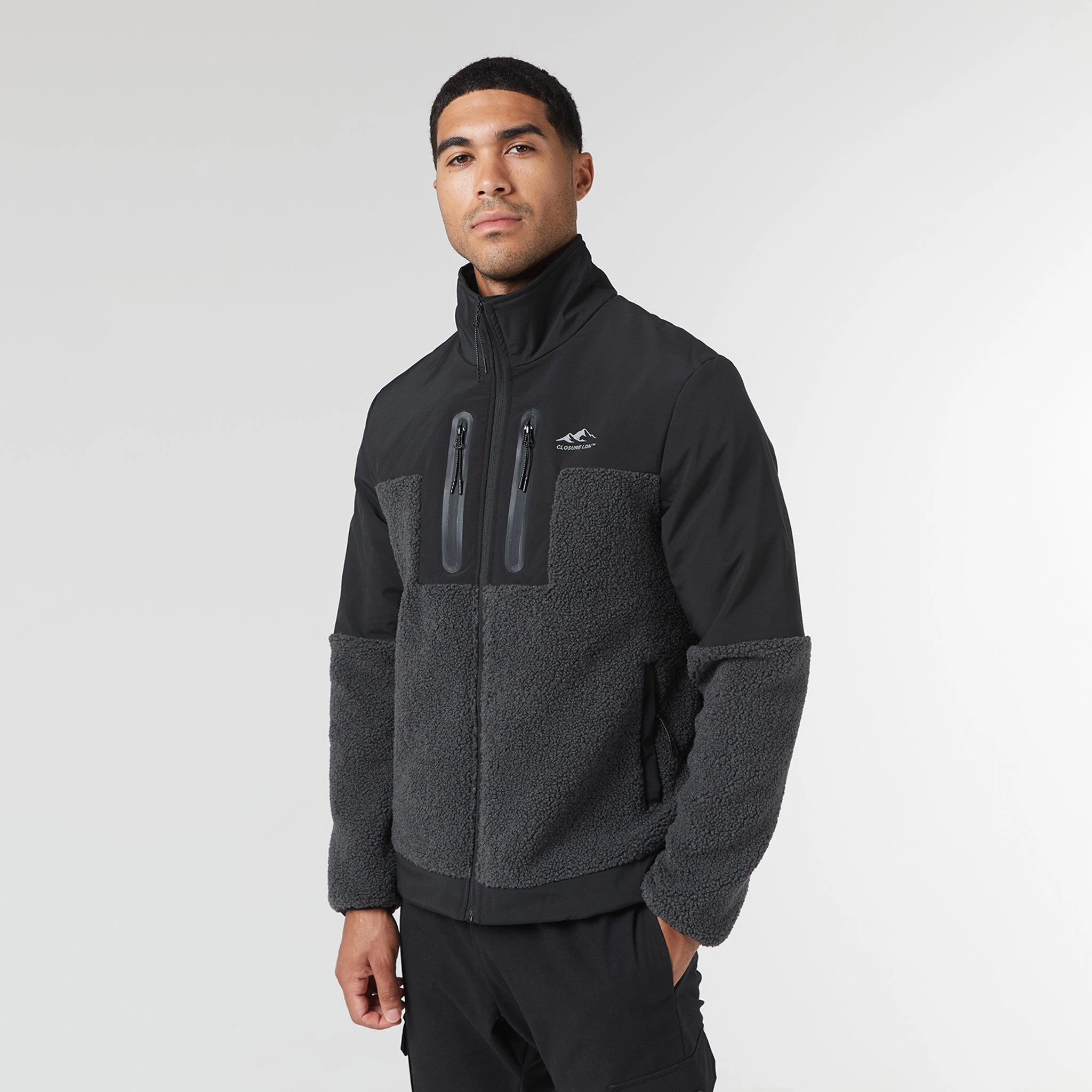 Ripstop Borg Panel Jacket | Charcoal