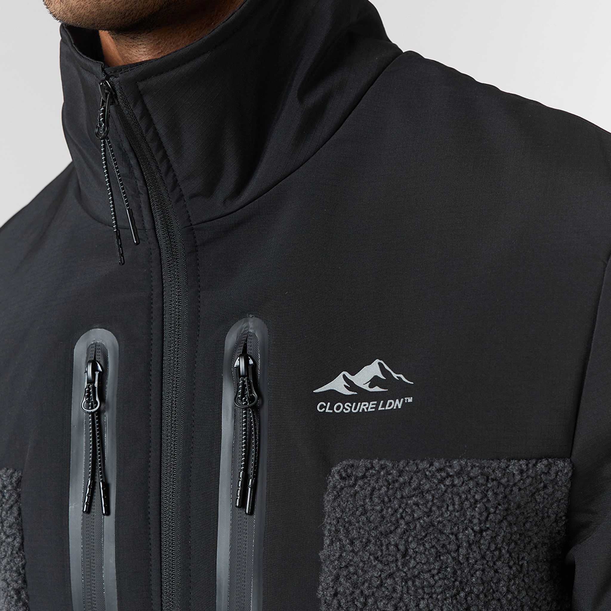 Ripstop Borg Panel Jacket | Charcoal