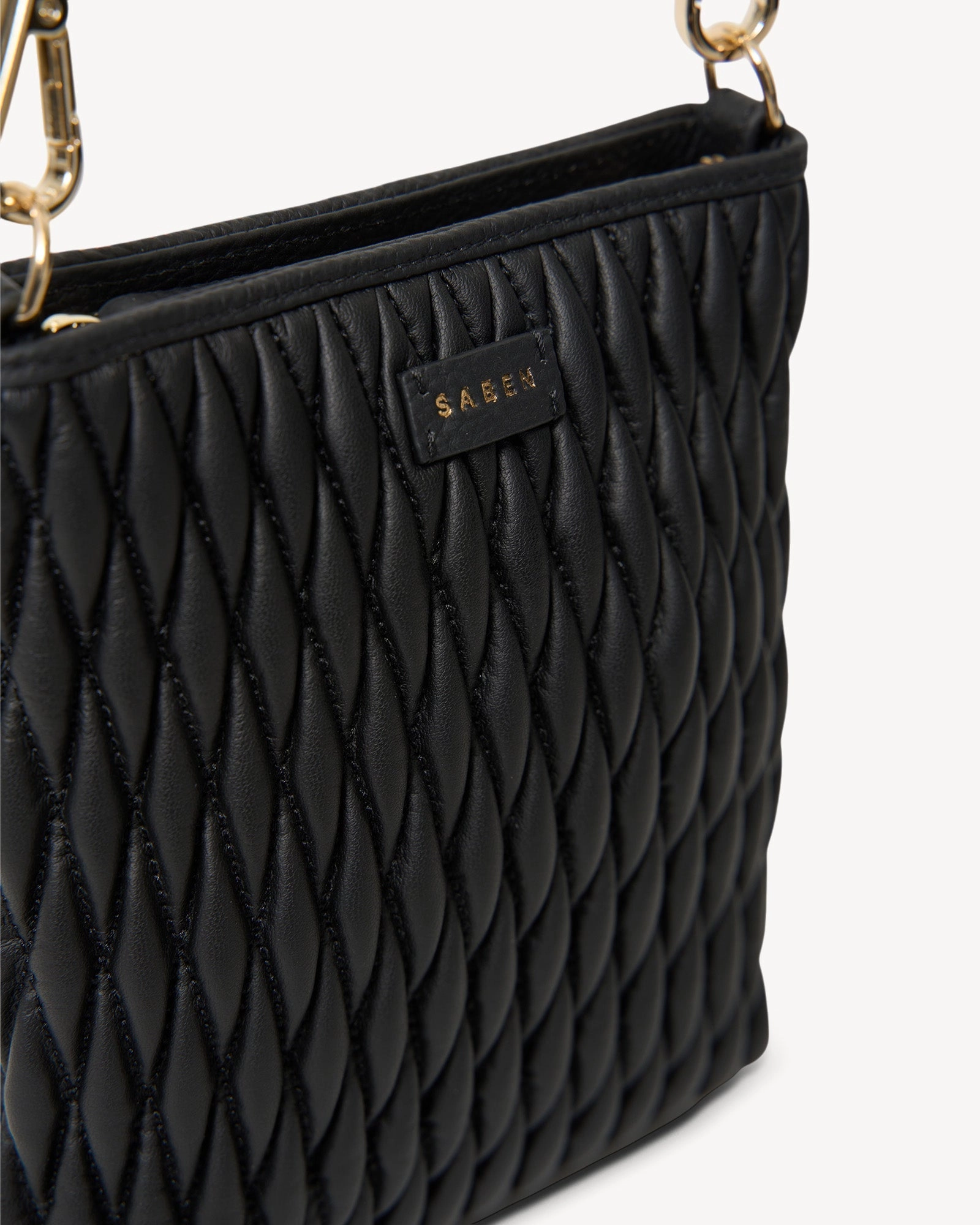 Saben Coco Mini Bag Black Diamond Quilt