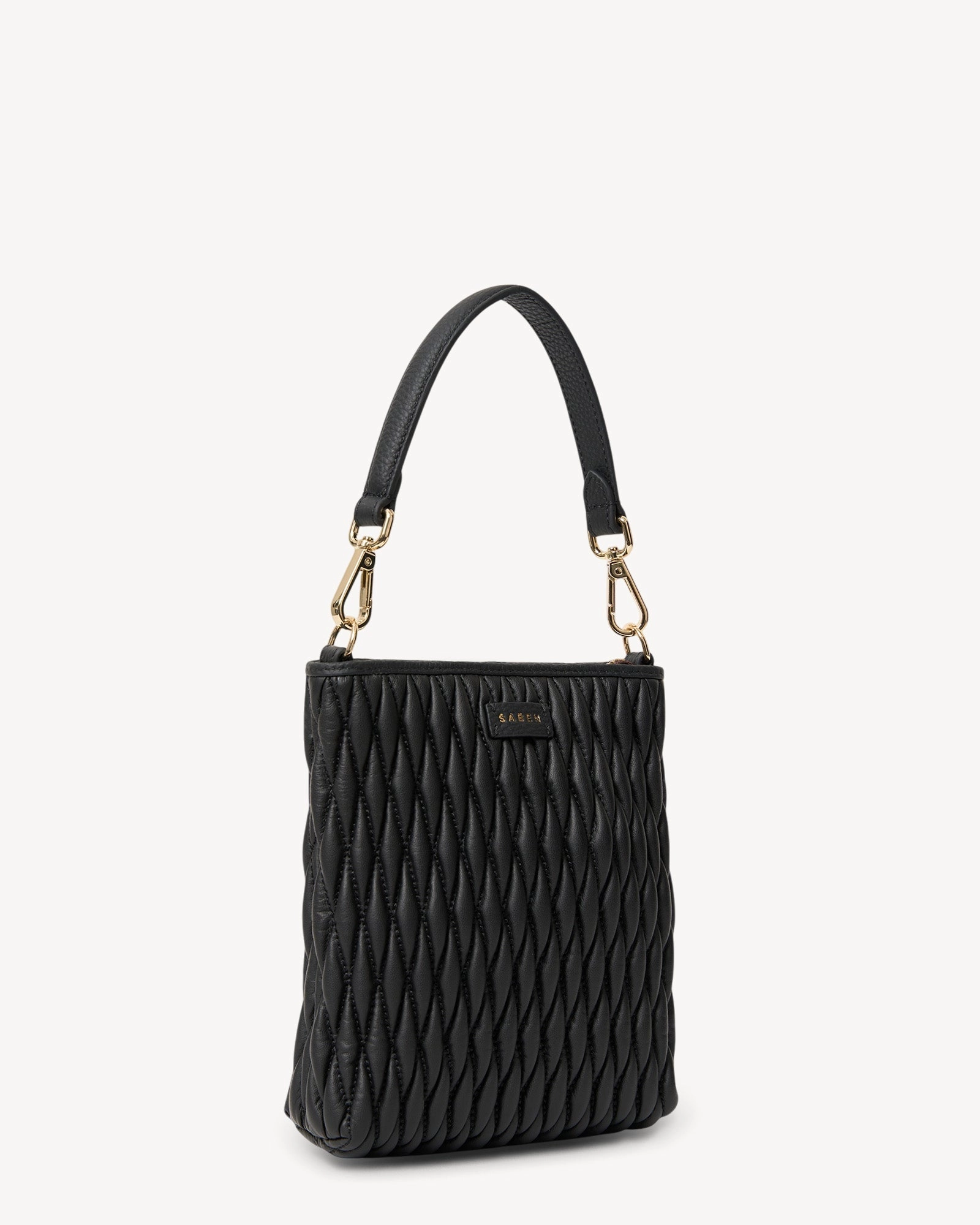 Saben Coco Mini Bag Black Diamond Quilt