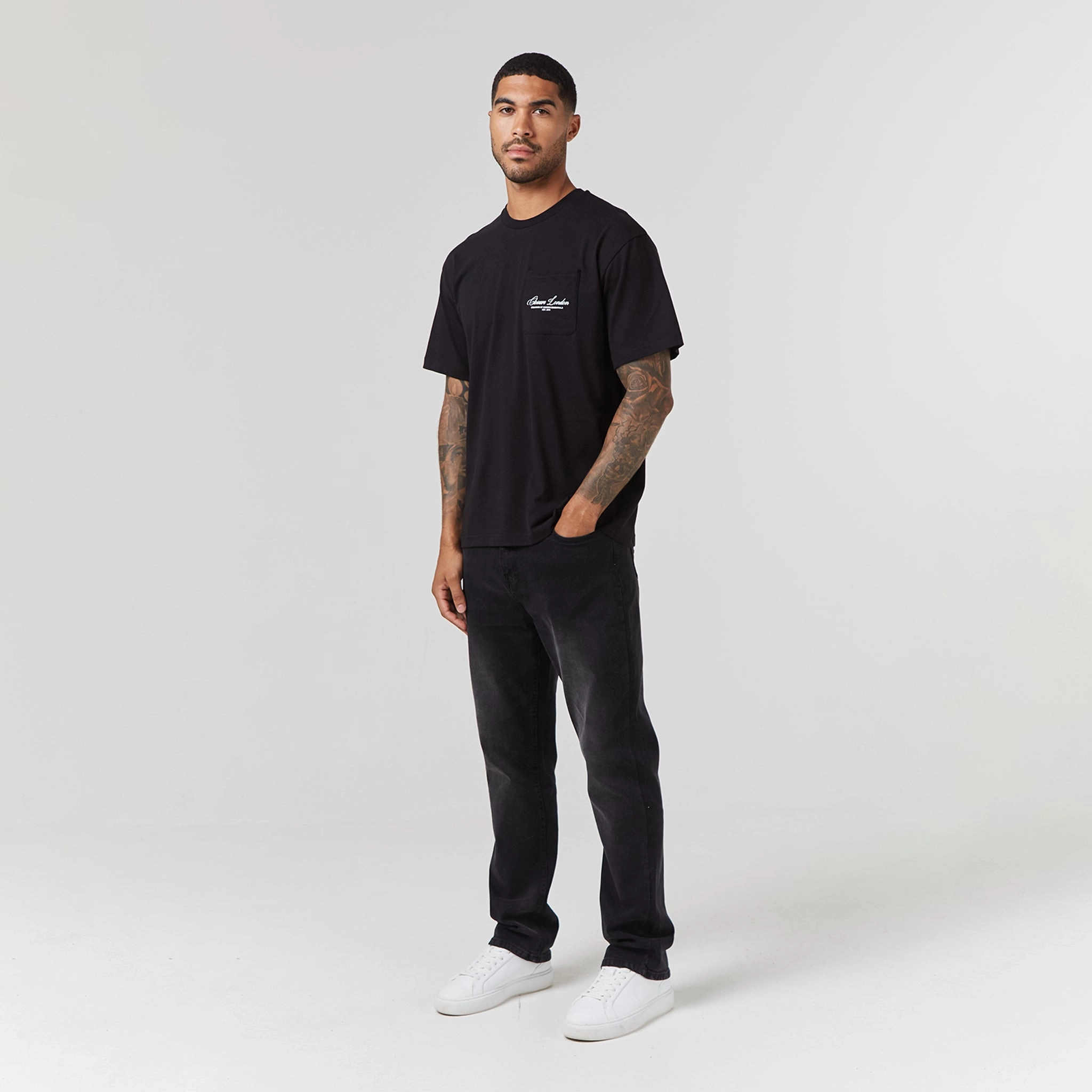 Script Logo Pocket T-Shirt | Black