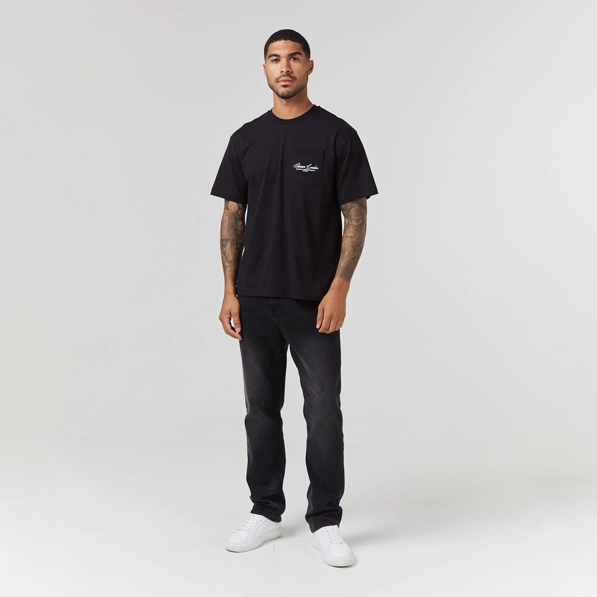 Script Logo Pocket T-Shirt | Black