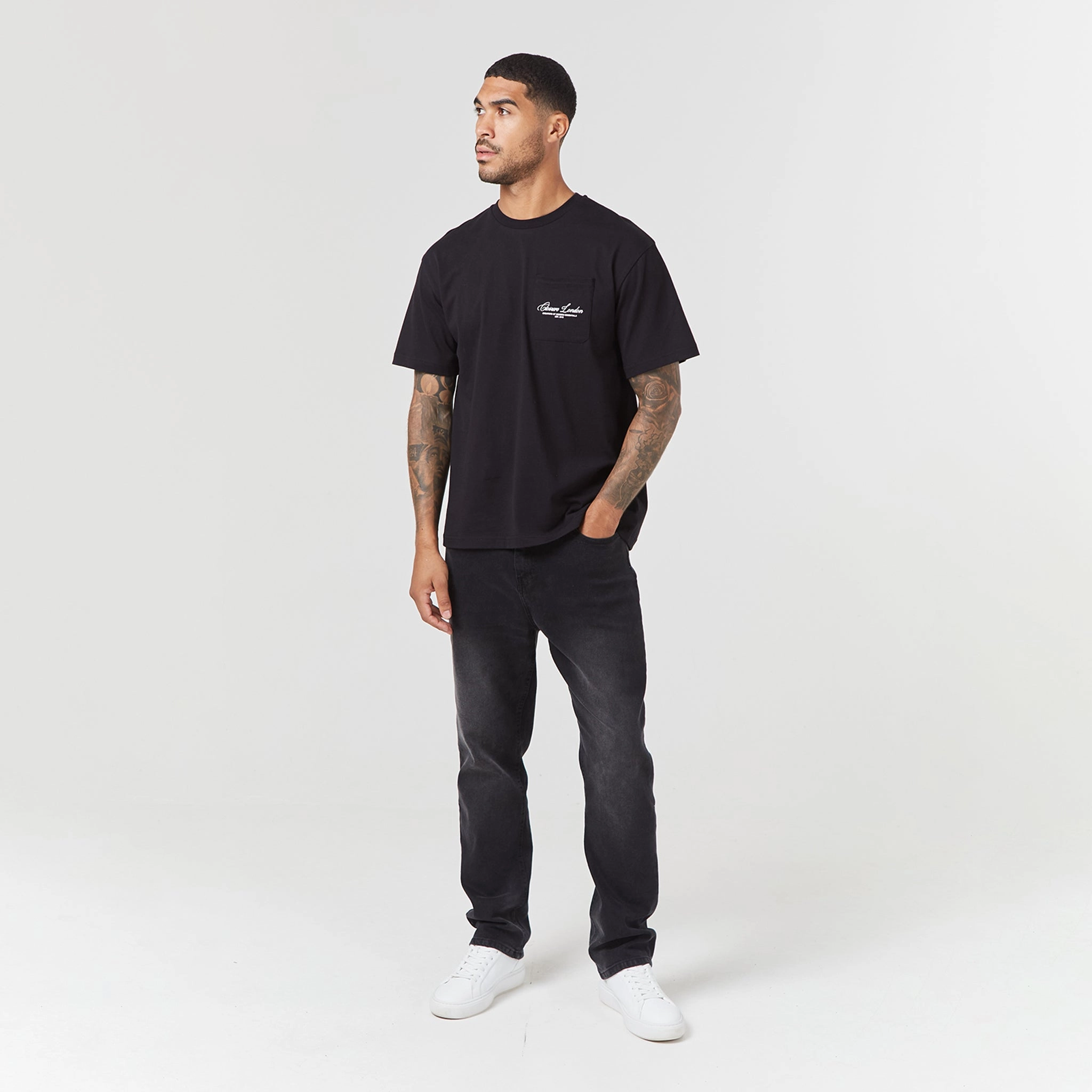 Script Logo Pocket T-Shirt | Black