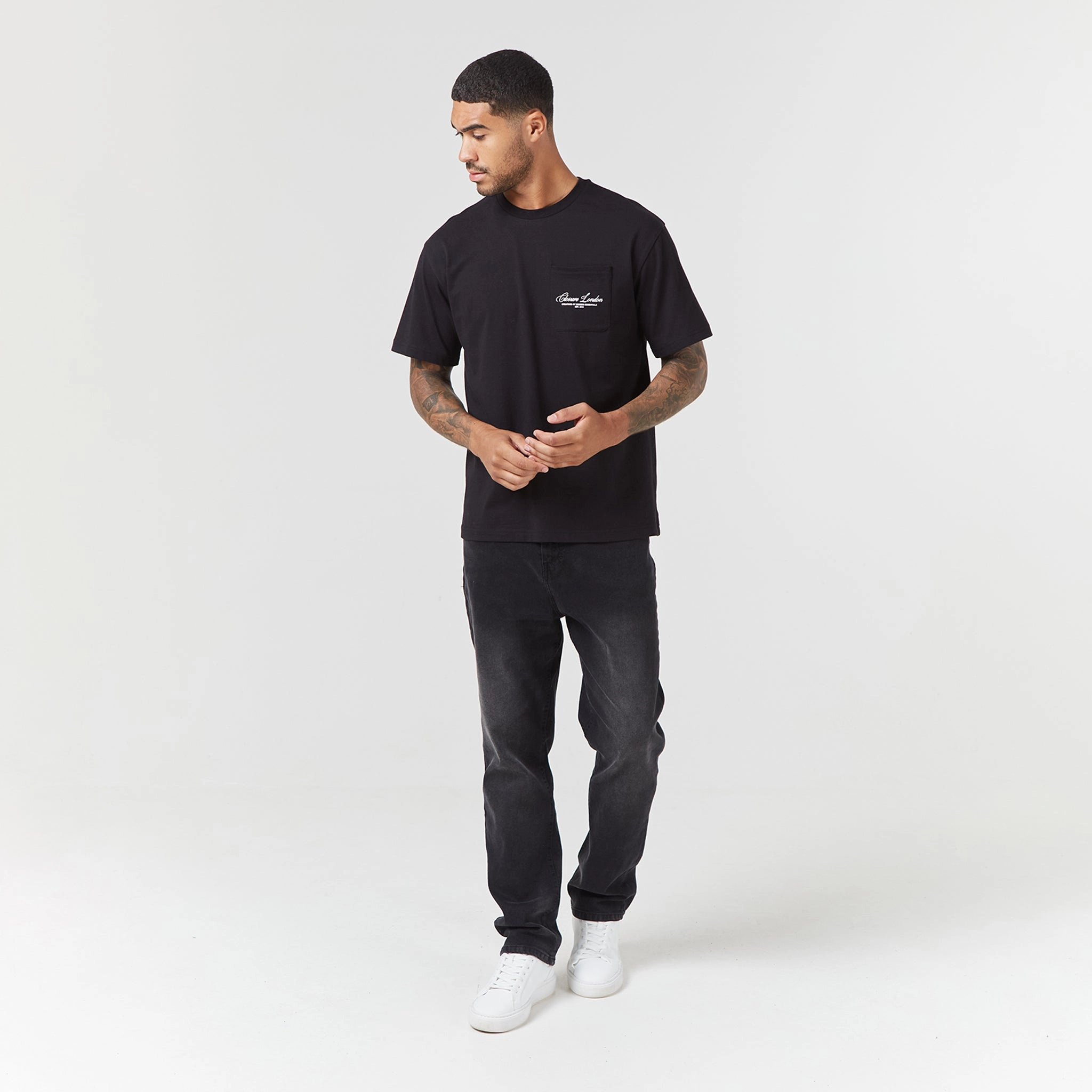 Script Logo Pocket T-Shirt | Black
