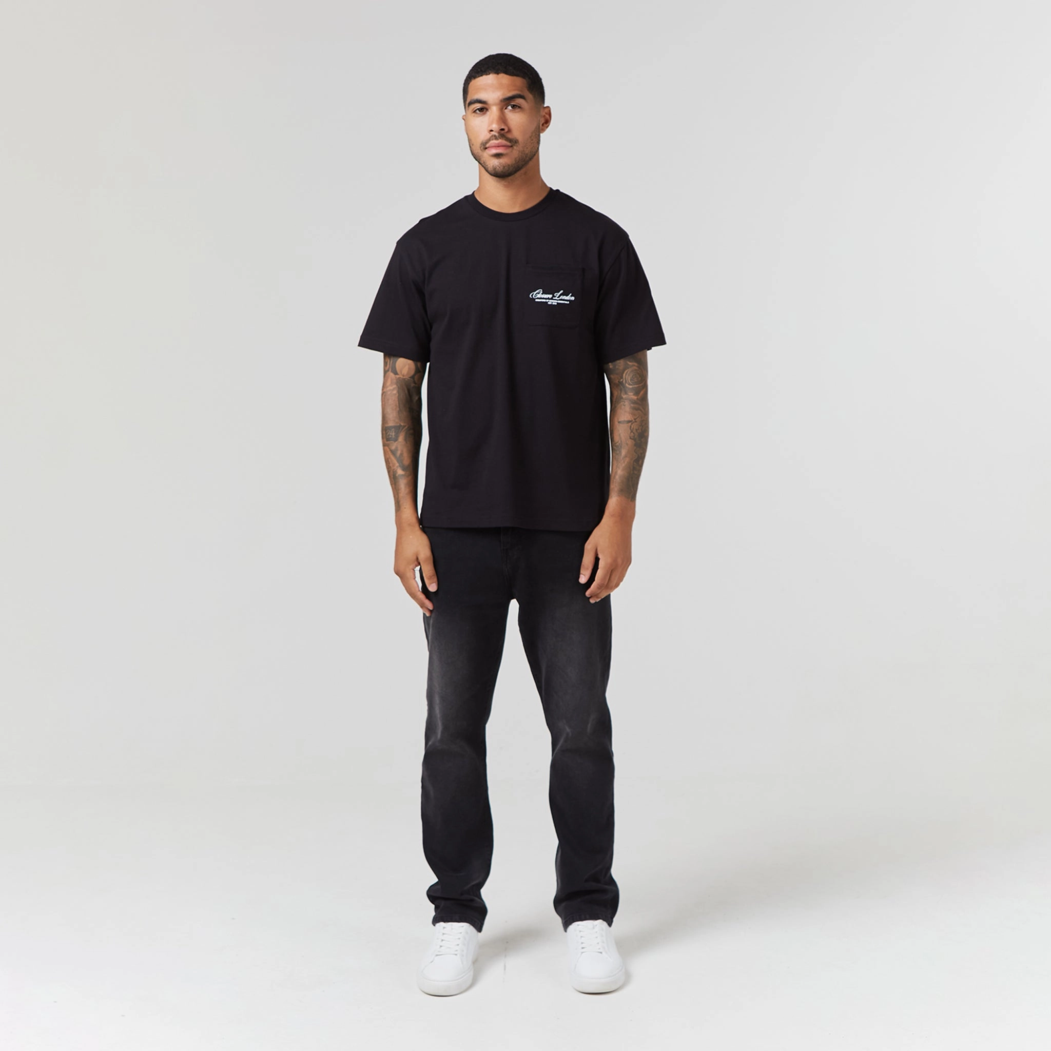 Script Logo Pocket T-Shirt | Black