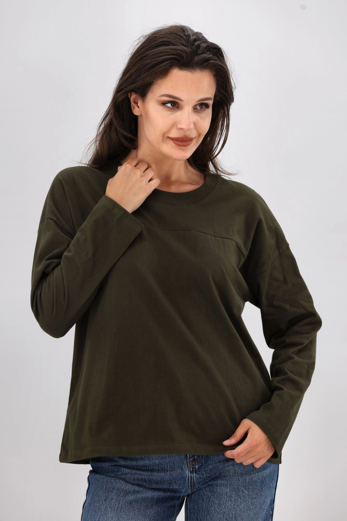 Shine On Essentials Long Sleeve Olive