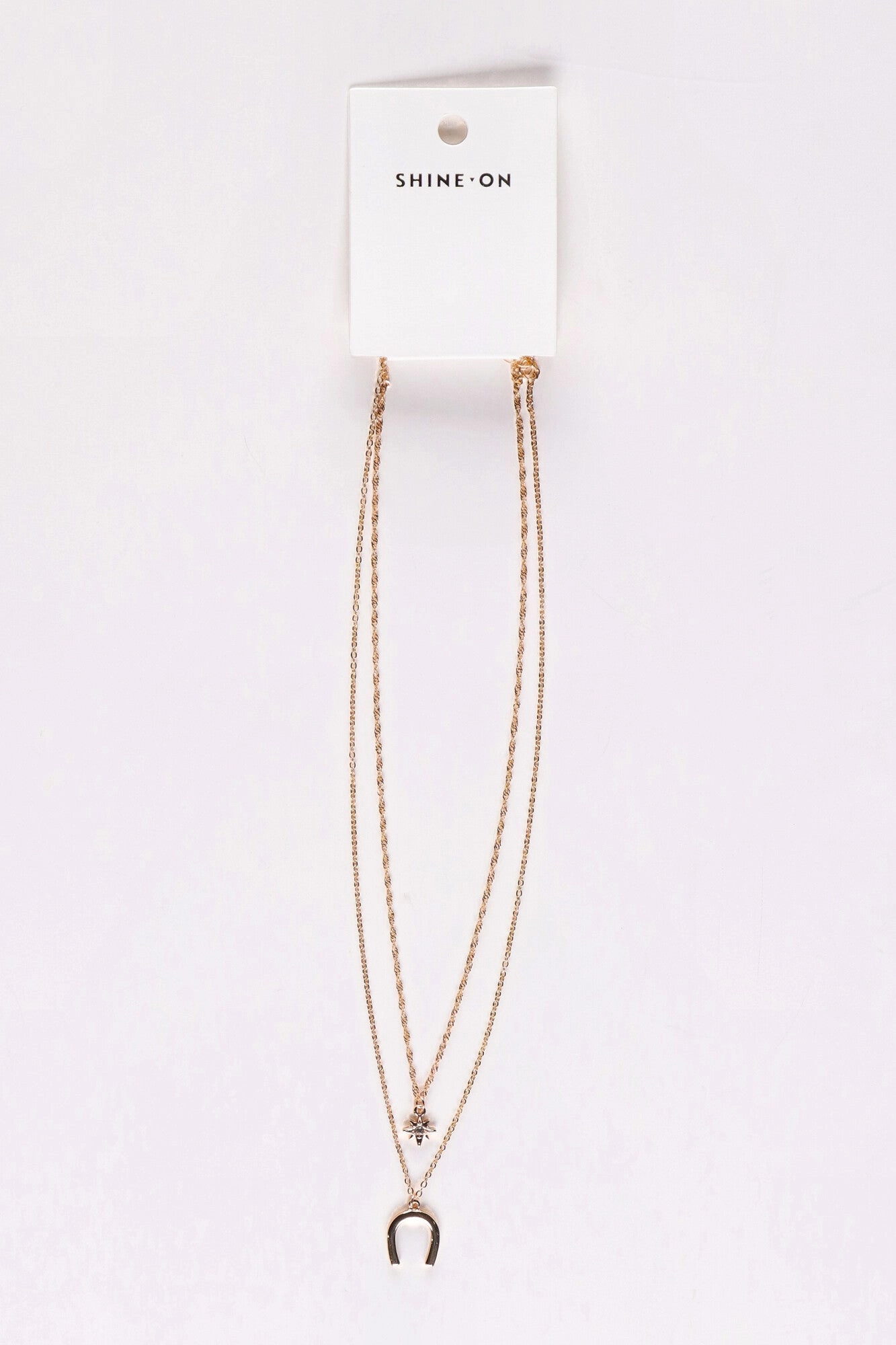 Shine On Label Lucky Necklace Set Gold