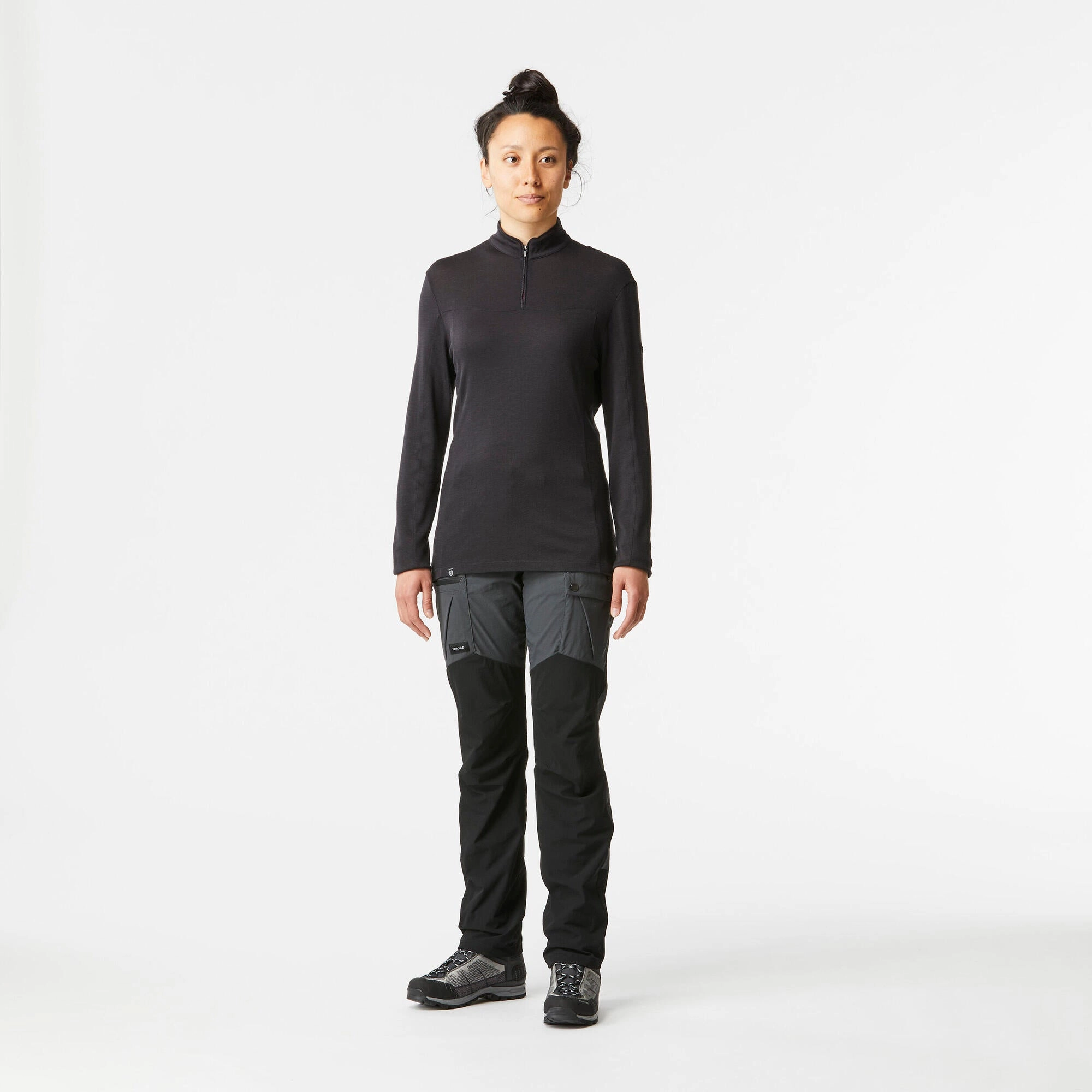 Simond Women's Long-sleeved Merino Zipped Neck T-shirt - MT500