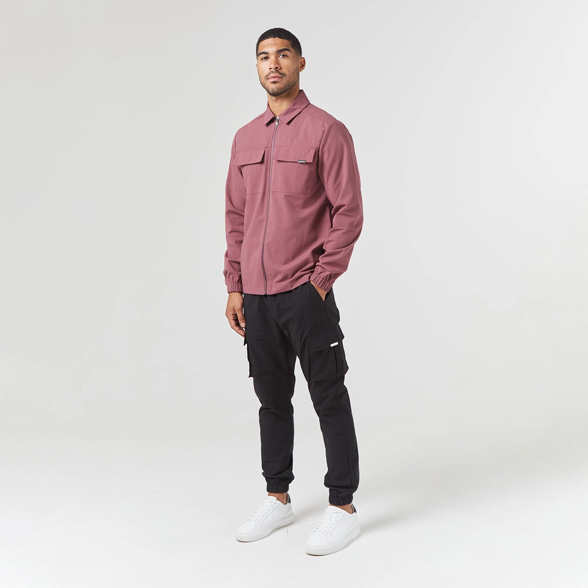 Smart Utility Overshirt | Burgundy