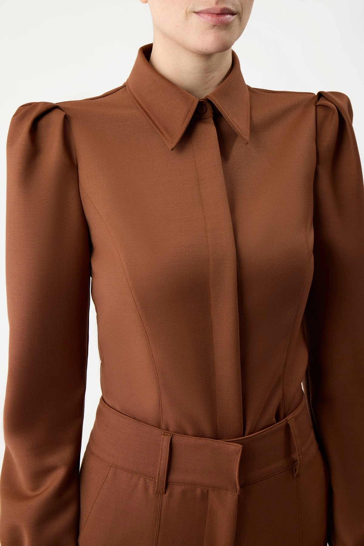 Talbot Shirt in Cognac Sportswear Wool