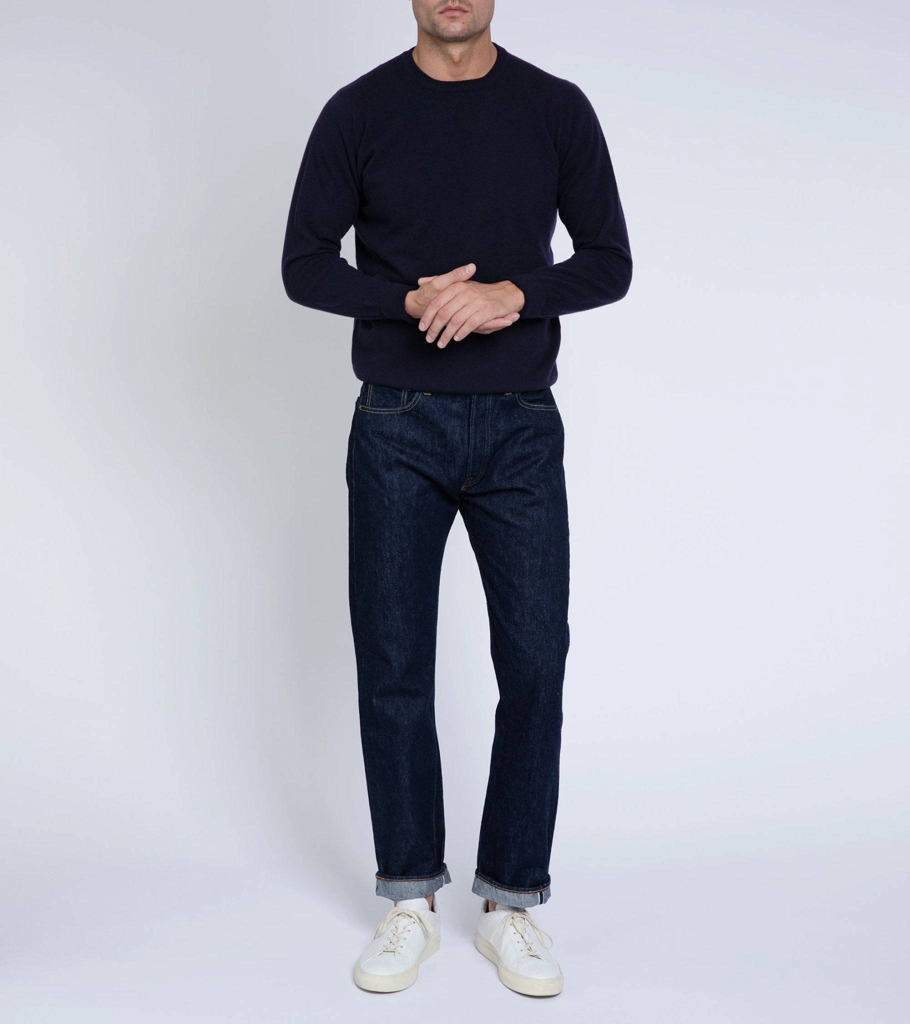 Trunk Walden Geelong Crew Neck Sweater: Navy