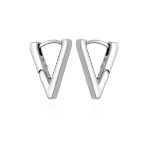 V-Hinge Huggie Earrings